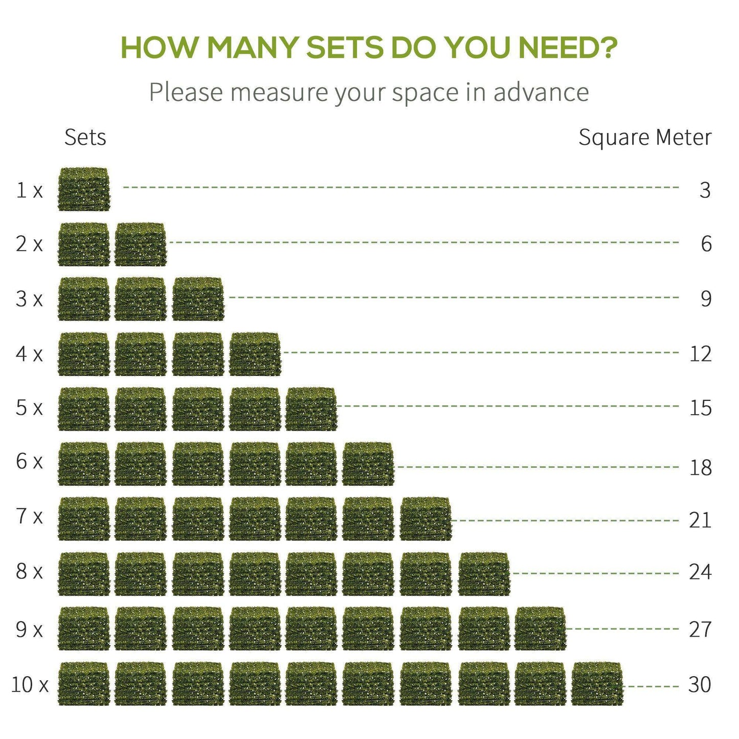 Outsunny Artificial Boxwood Wall Panels - Enhance Privacy - ALL4U RETAILER LTD