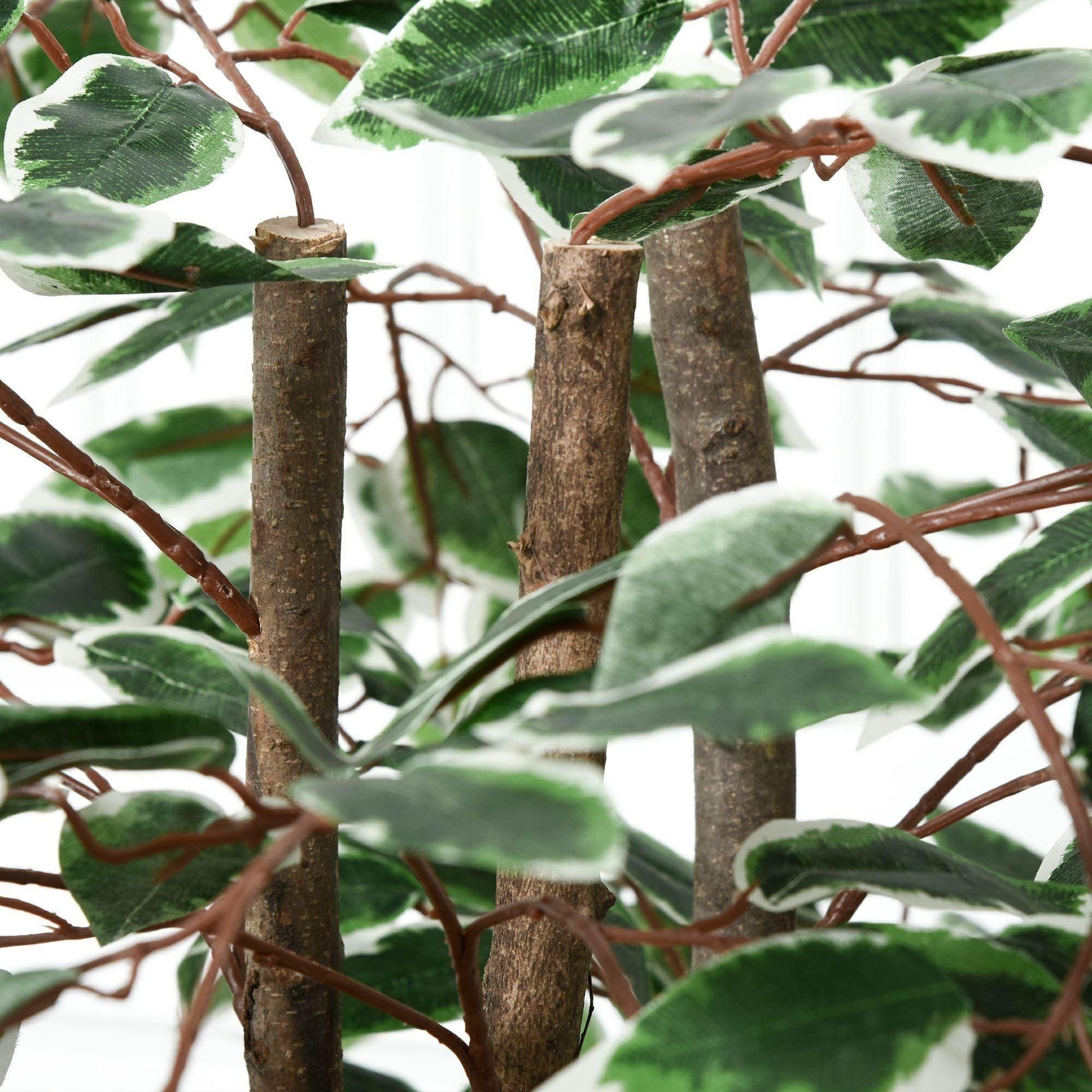 Outsunny Artificial Ficus Silk Tree - 5.2FT Height - ALL4U RETAILER LTD