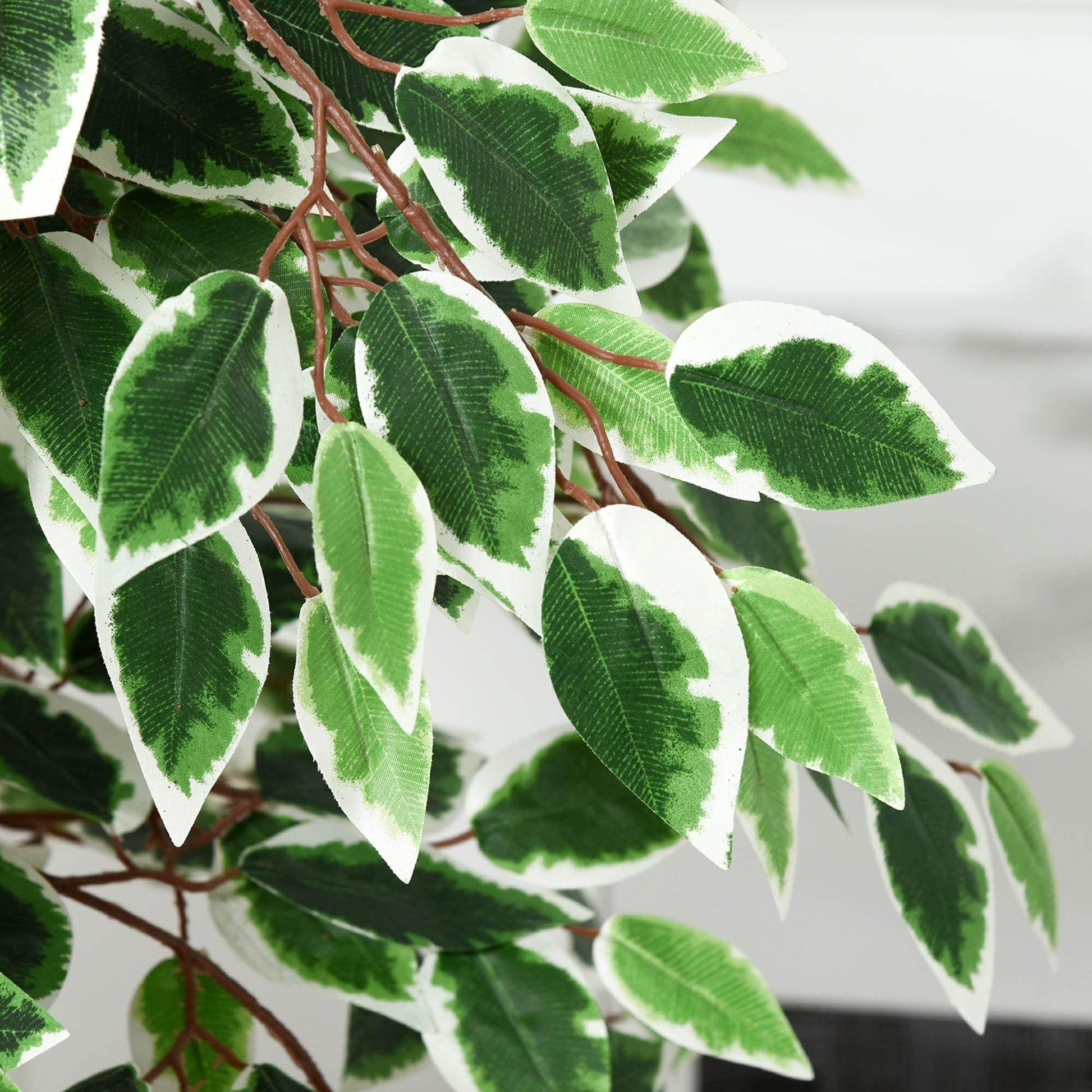 Outsunny Artificial Ficus Silk Tree - 5.2FT Height - ALL4U RETAILER LTD