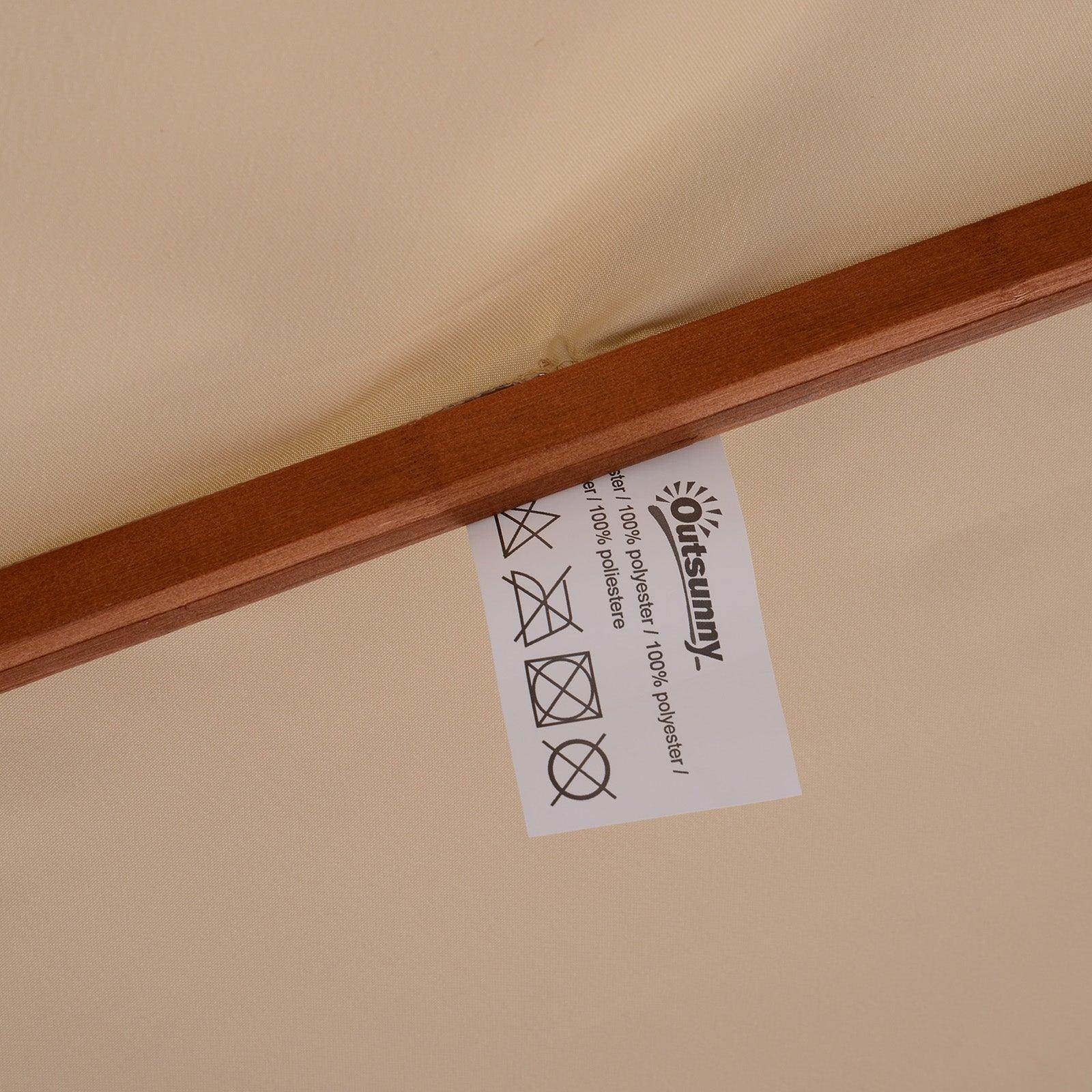 Outsunny Beige Patio Umbrella - Elegant Shade Solution - ALL4U RETAILER LTD