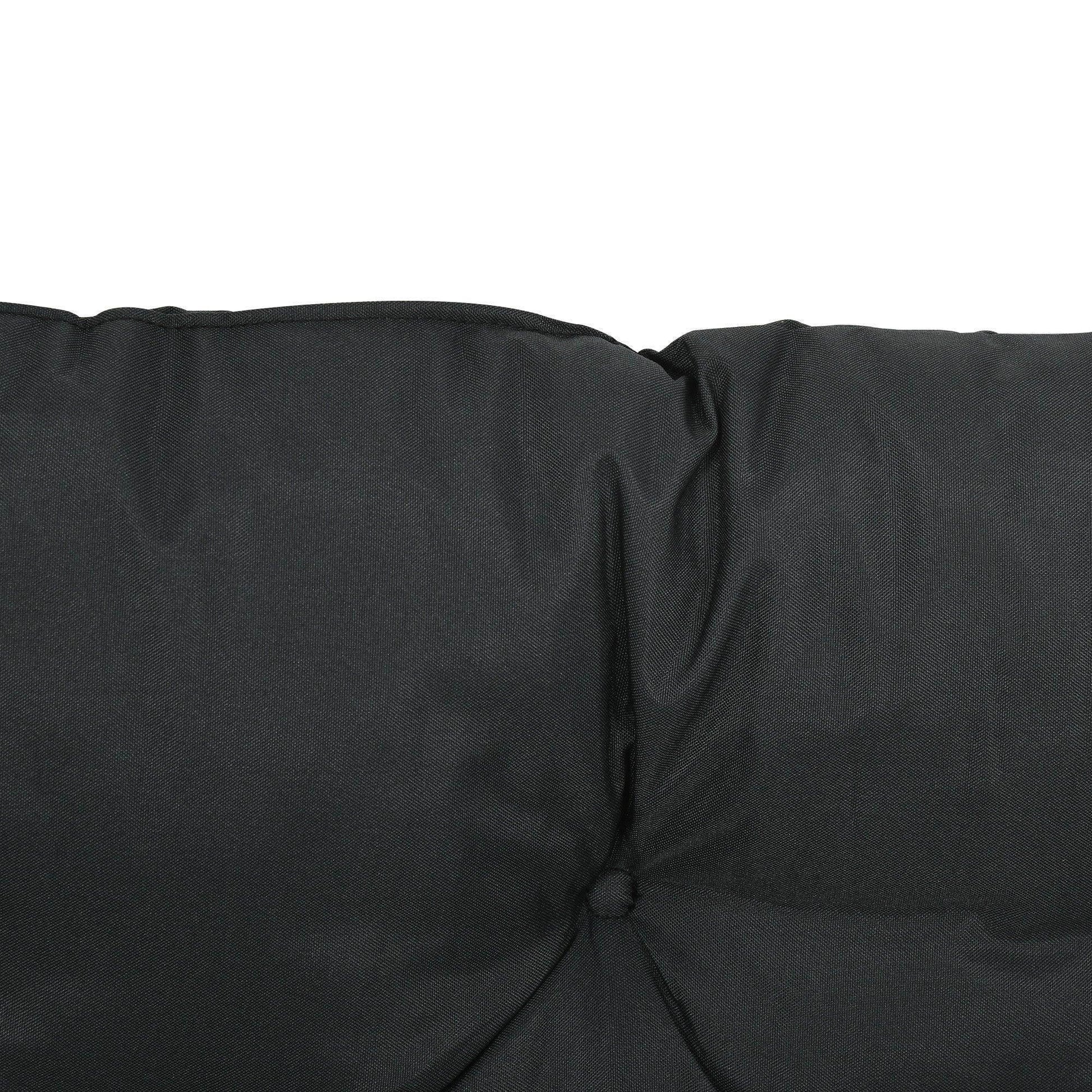 Outsunny Black Garden Bench Cushion - 2 Seater - ALL4U RETAILER LTD