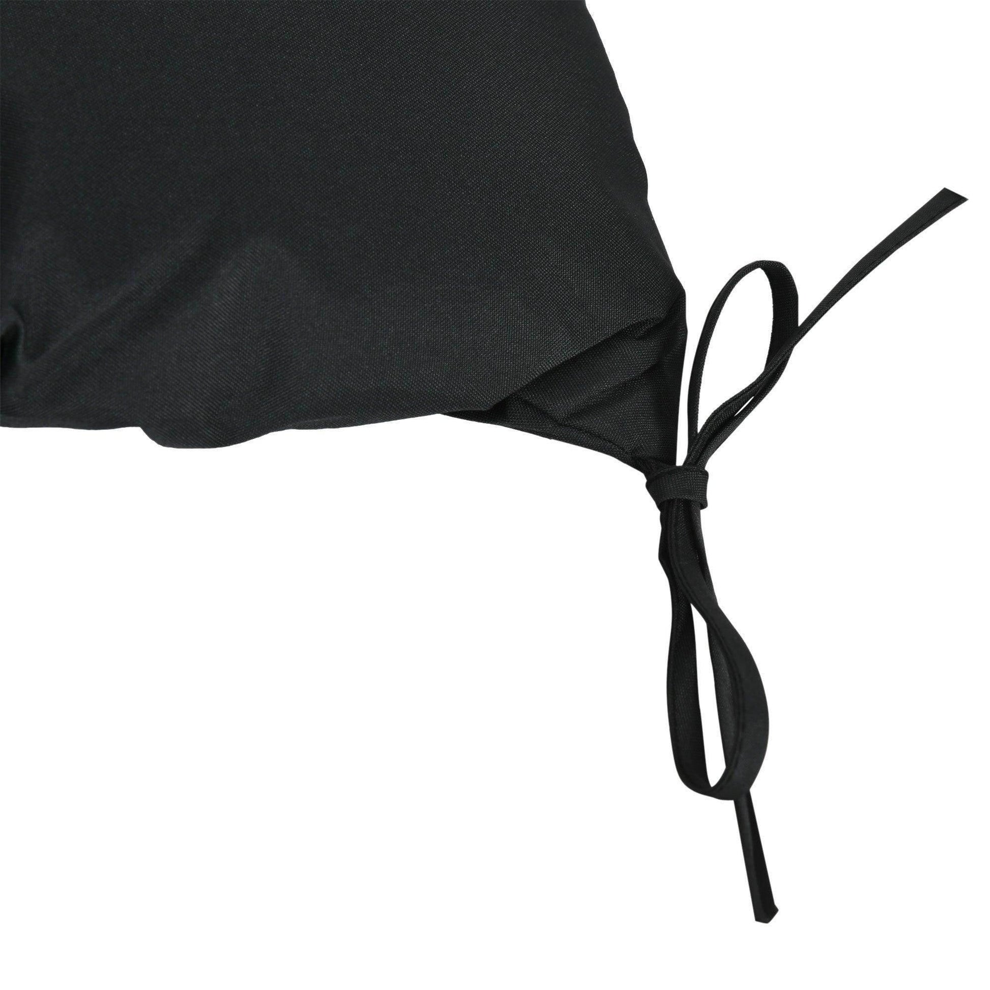 Outsunny Black Garden Bench Cushion - 2 Seater - ALL4U RETAILER LTD