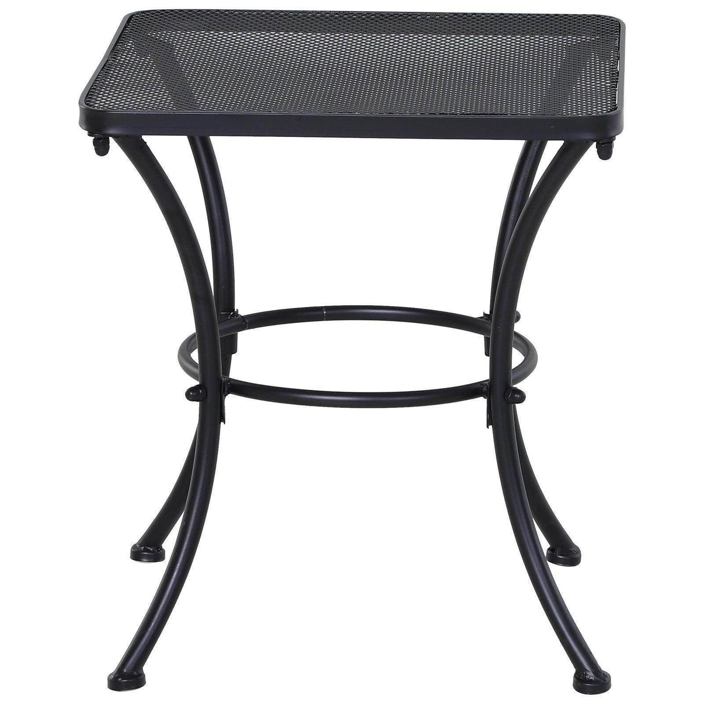 Outsunny Black Metal Outdoor Garden Table - ALL4U RETAILER LTD