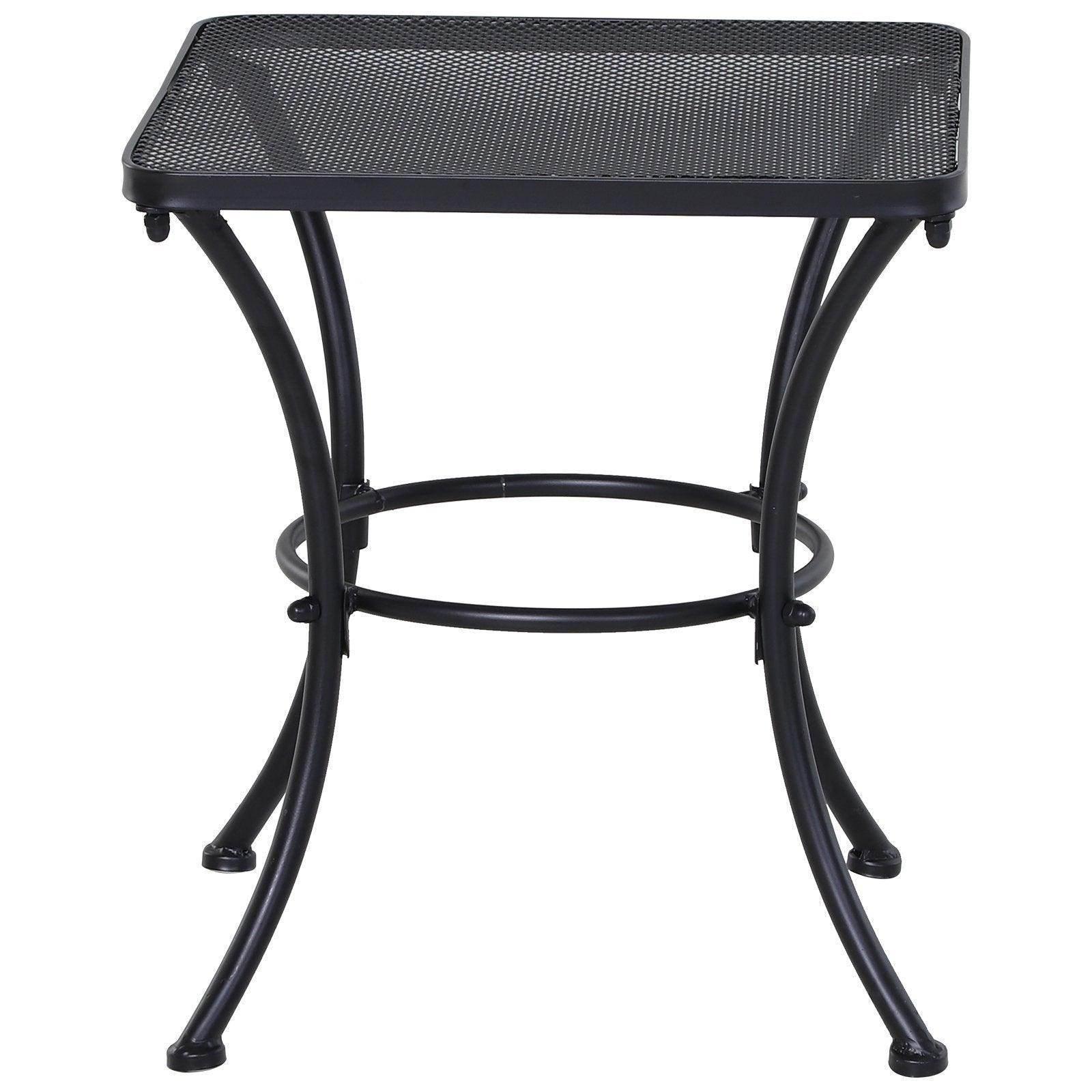 Outsunny Black Metal Outdoor Garden Table - ALL4U RETAILER LTD