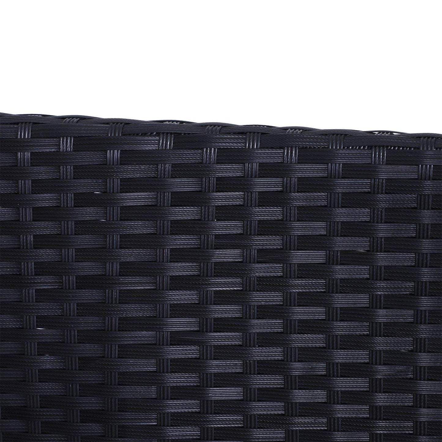 Outsunny Black Rattan 2-Seater Loveseat - ALL4U RETAILER LTD