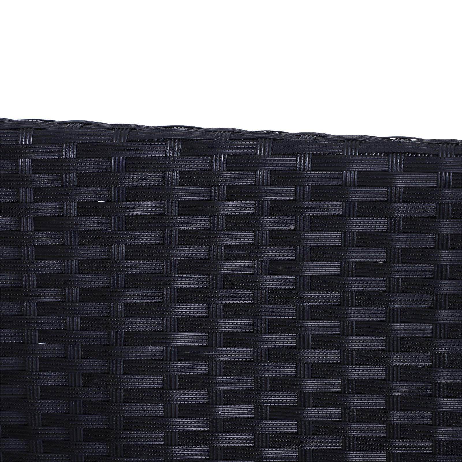 Outsunny Black Rattan 2-Seater Loveseat - ALL4U RETAILER LTD