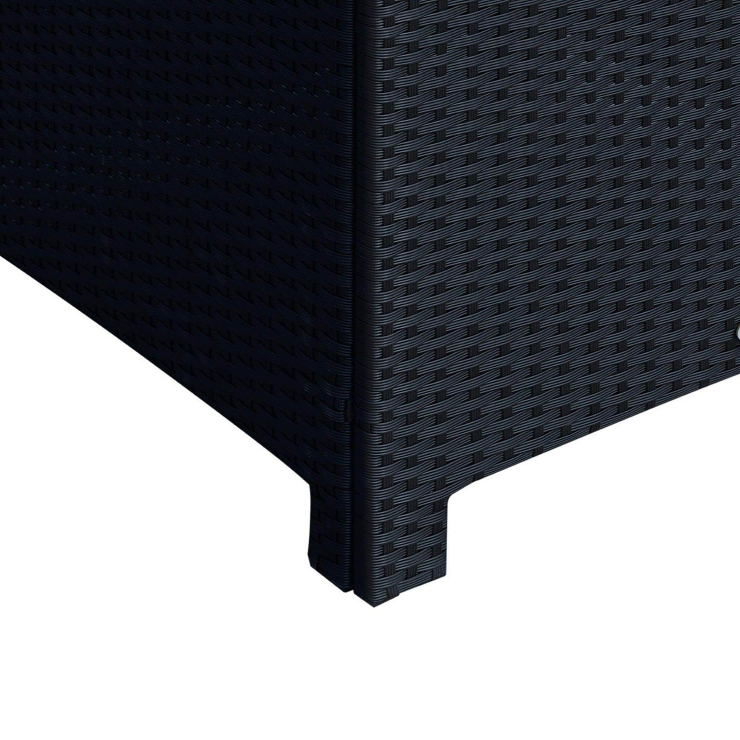 Outsunny Black Rattan Side Table - ALL4U RETAILER LTD