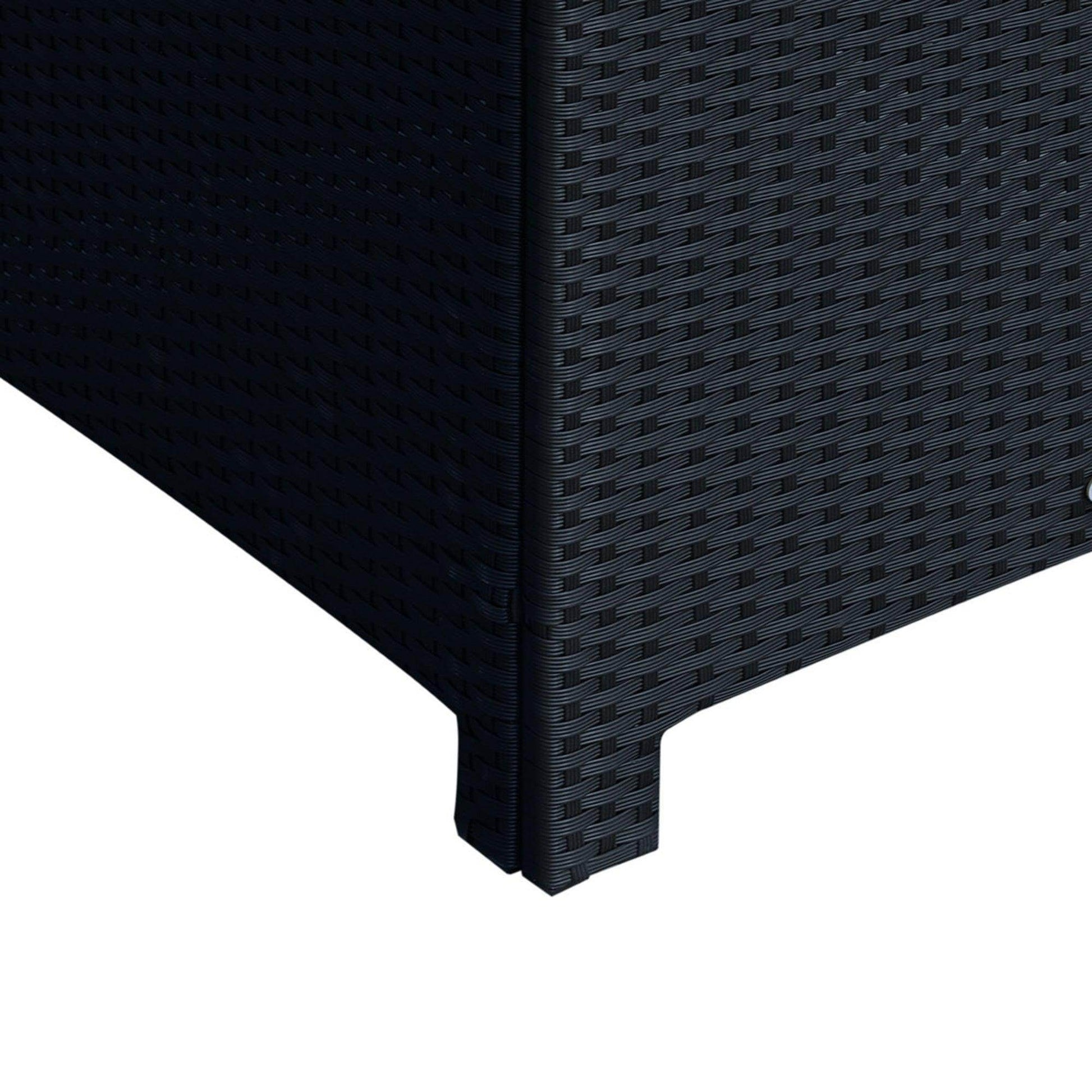 Outsunny Black Rattan Side Table - ALL4U RETAILER LTD