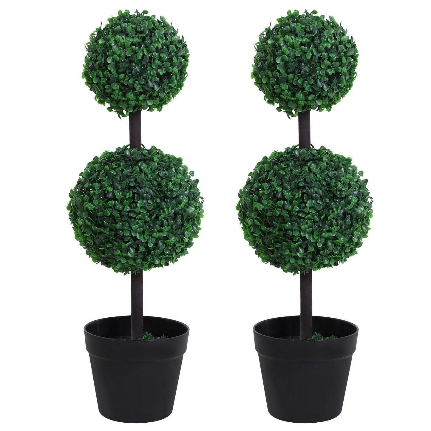 Outsunny Boxwood Topiary Tree Duo - 67cm - ALL4U RETAILER LTD