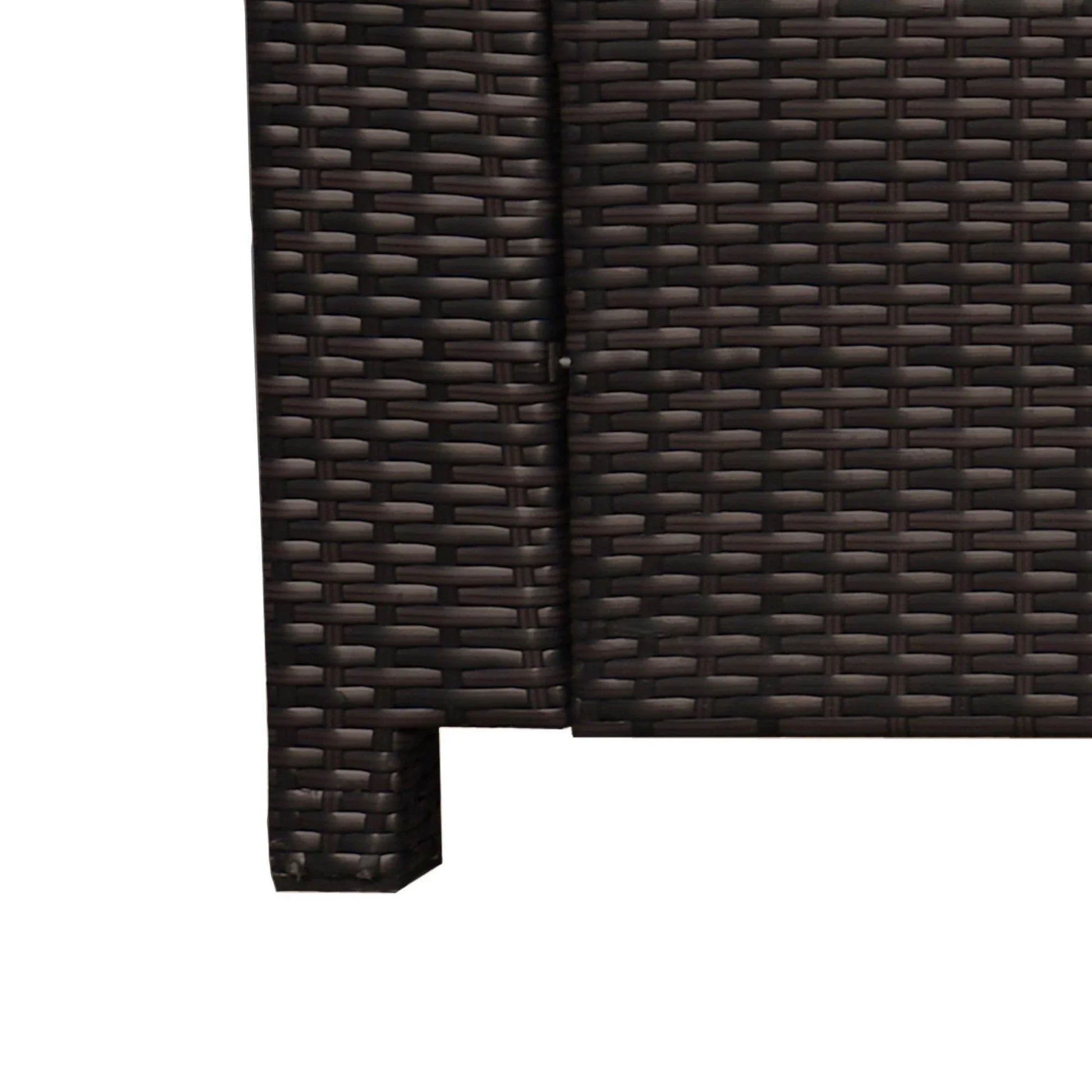 Close-up of brown rattan woven outdoor furniture leg from ALL4U Retailer Ltd