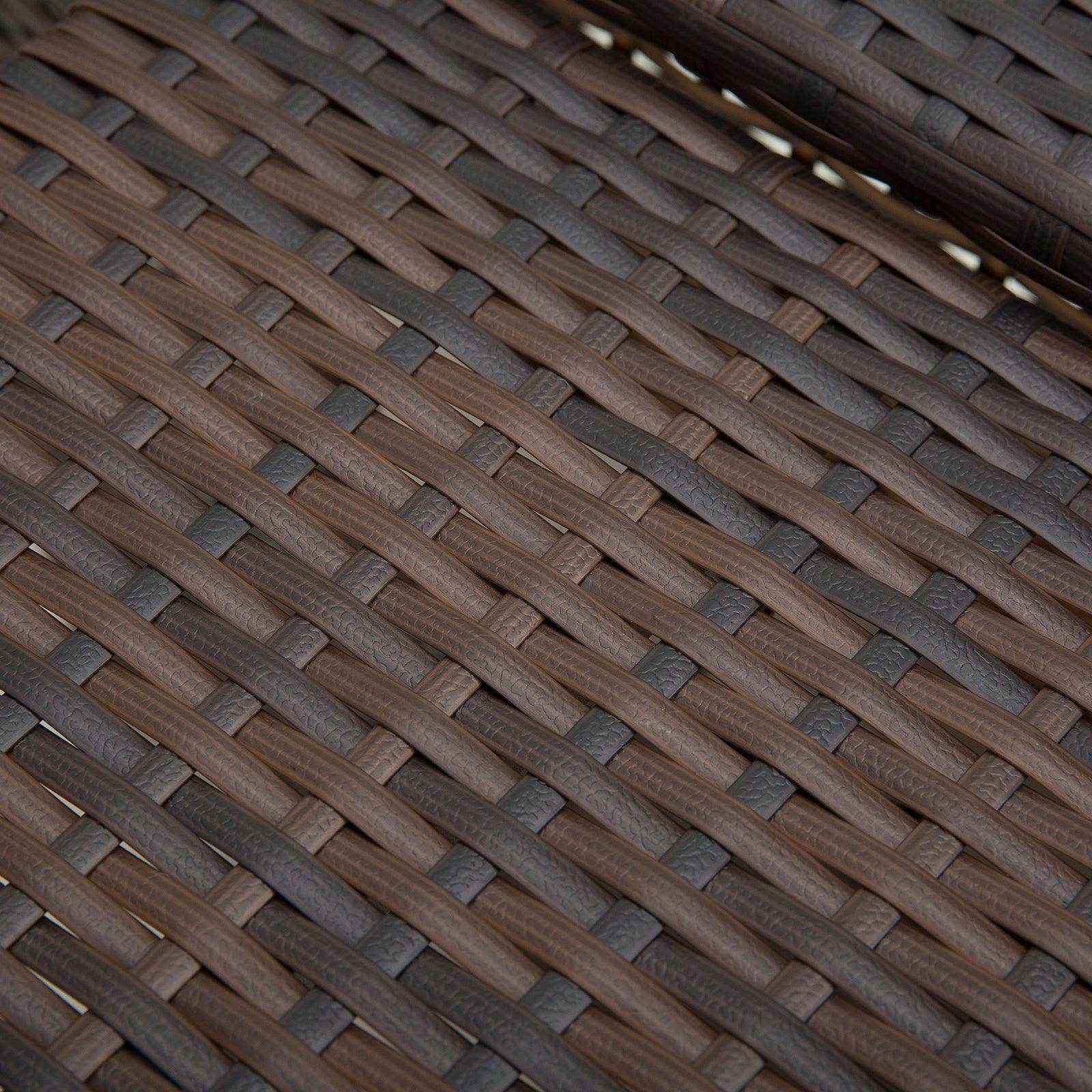 Outsunny Brown Sun Lounger Sofa Daybed - ALL4U RETAILER LTD