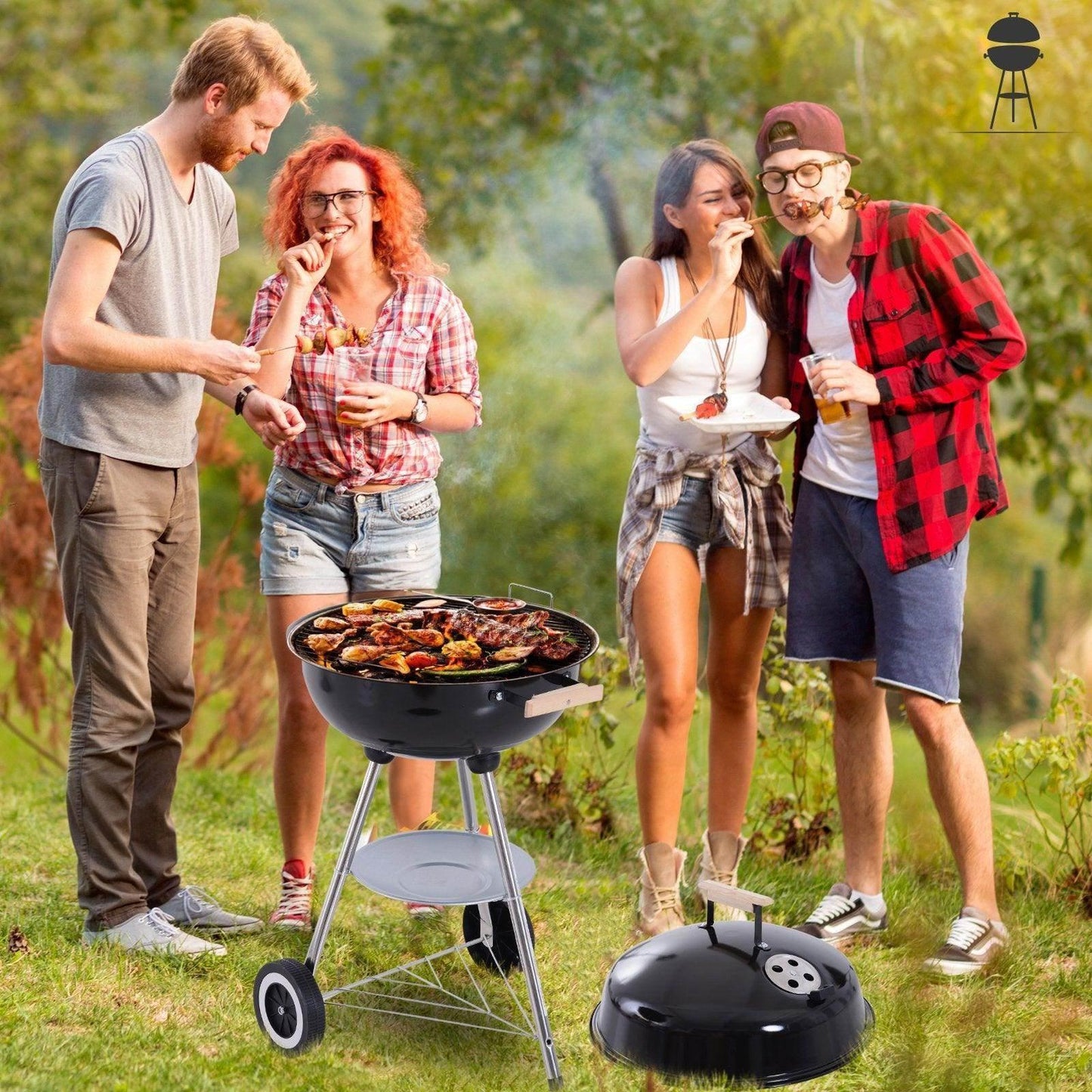 Outsunny Charcoal Grill - Portable Outdoor BBQ - ALL4U RETAILER LTD