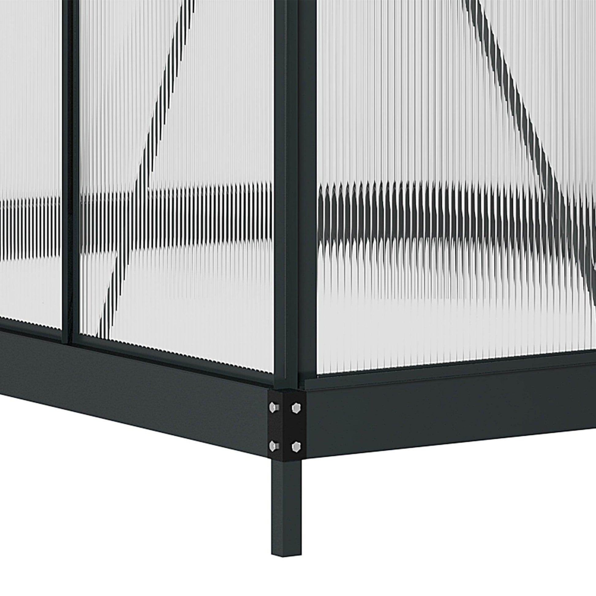 Outsunny Clear Polycarbonate Walk-In Greenhouse - EasyGrow 6x8ft - ALL4U RETAILER LTD