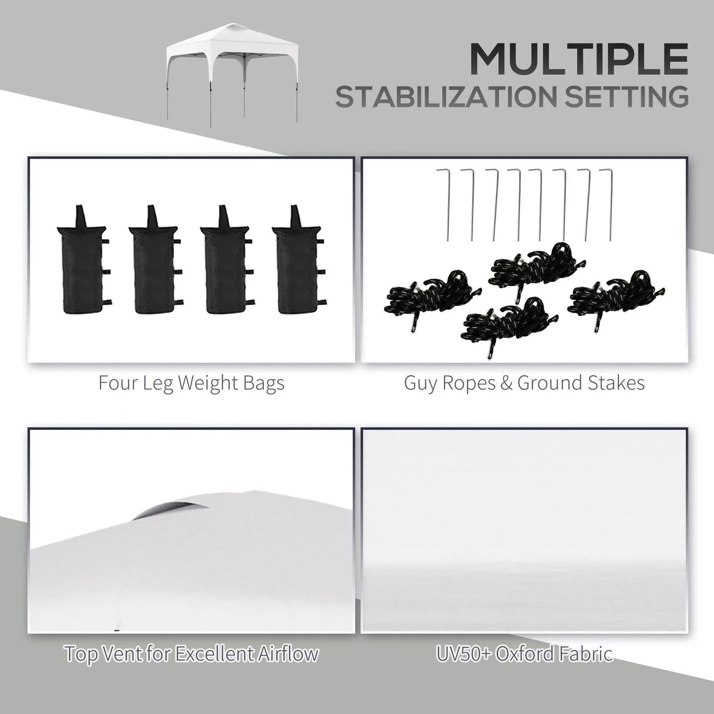 Outsunny Compact 3x3 Pop Up Gazebo - ALL4U RETAILER LTD