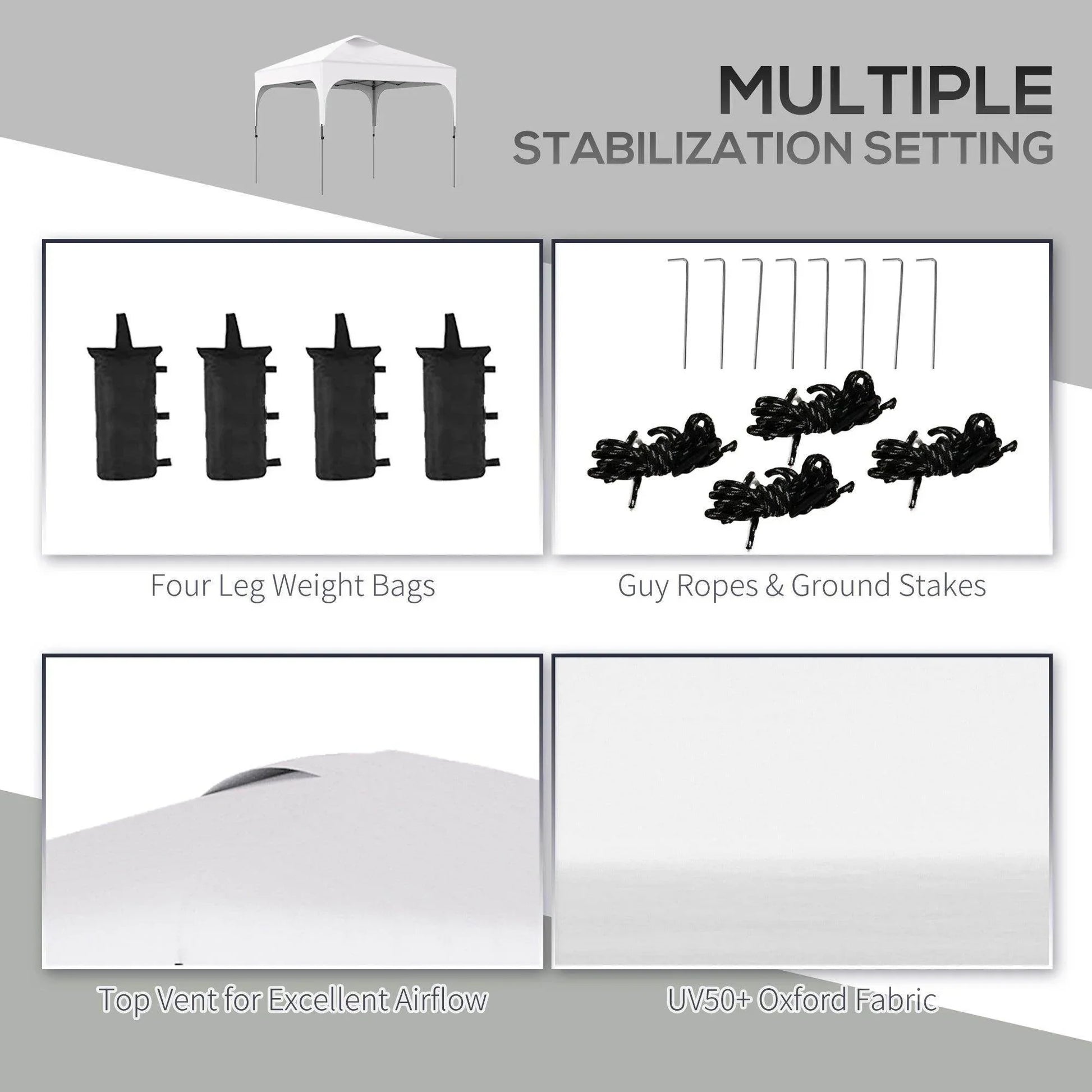 Outsunny Compact 3x3 Pop Up Gazebo - ALL4U RETAILER LTD