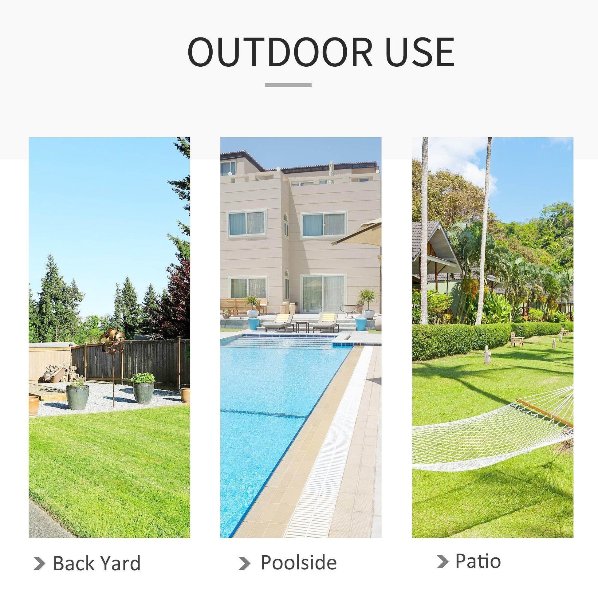 Outsunny Cotton-Poly Macrame Swing Chair with Backrest - Grey - ALL4U RETAILER LTD