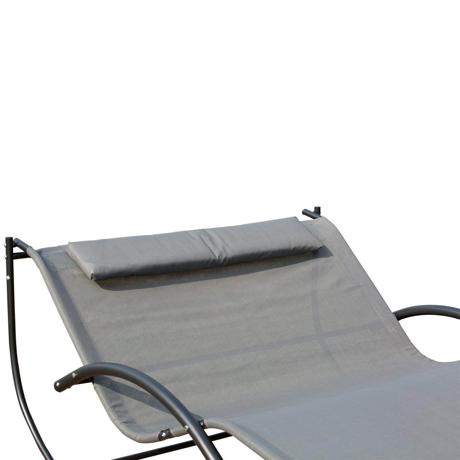 Outsunny Cozy Swing Chair for Outdoor Patio - Grey - ALL4U RETAILER LTD