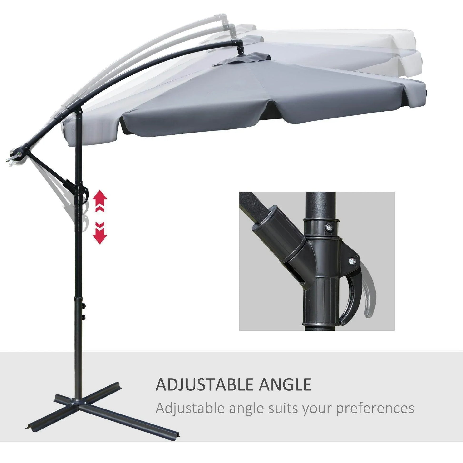 Outsunny Crank Handle Outdoor Umbrella - ALL4U RETAILER LTD