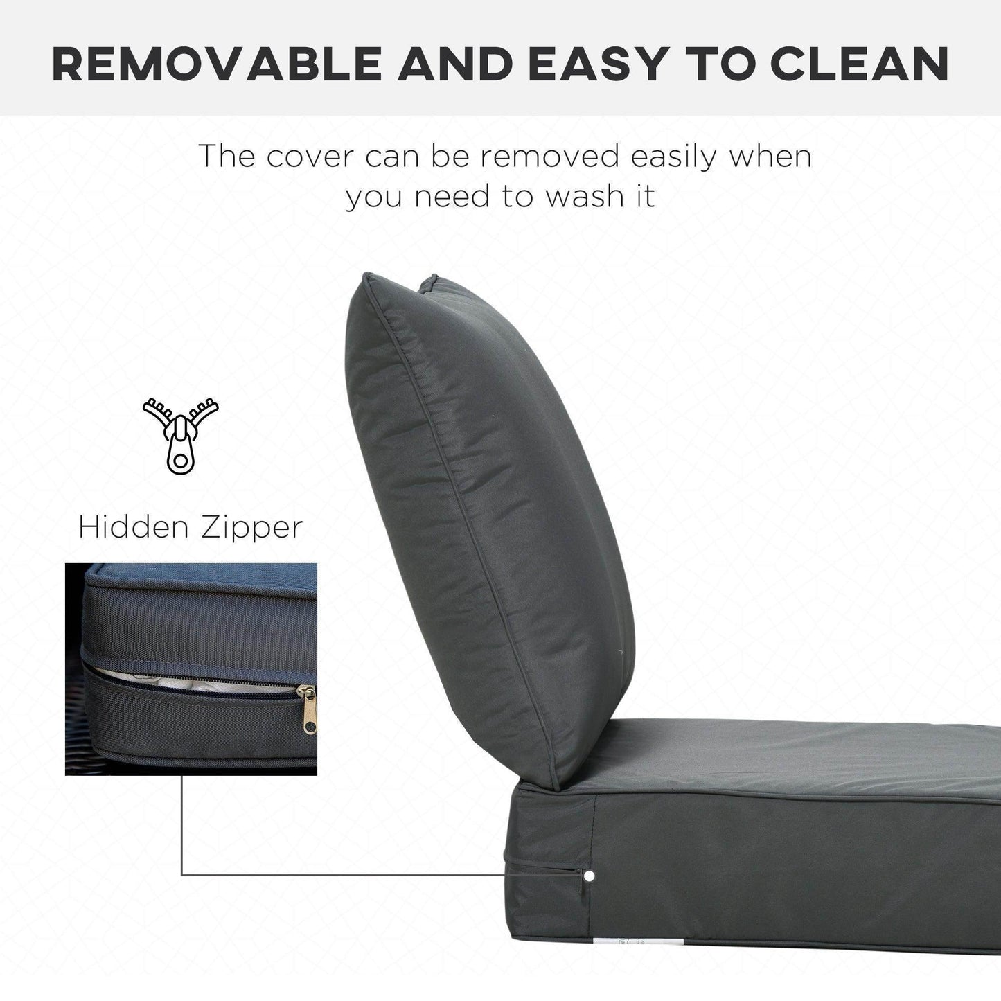 Outsunny Deep Seating Chair Cushion - ALL4U RETAILER LTD