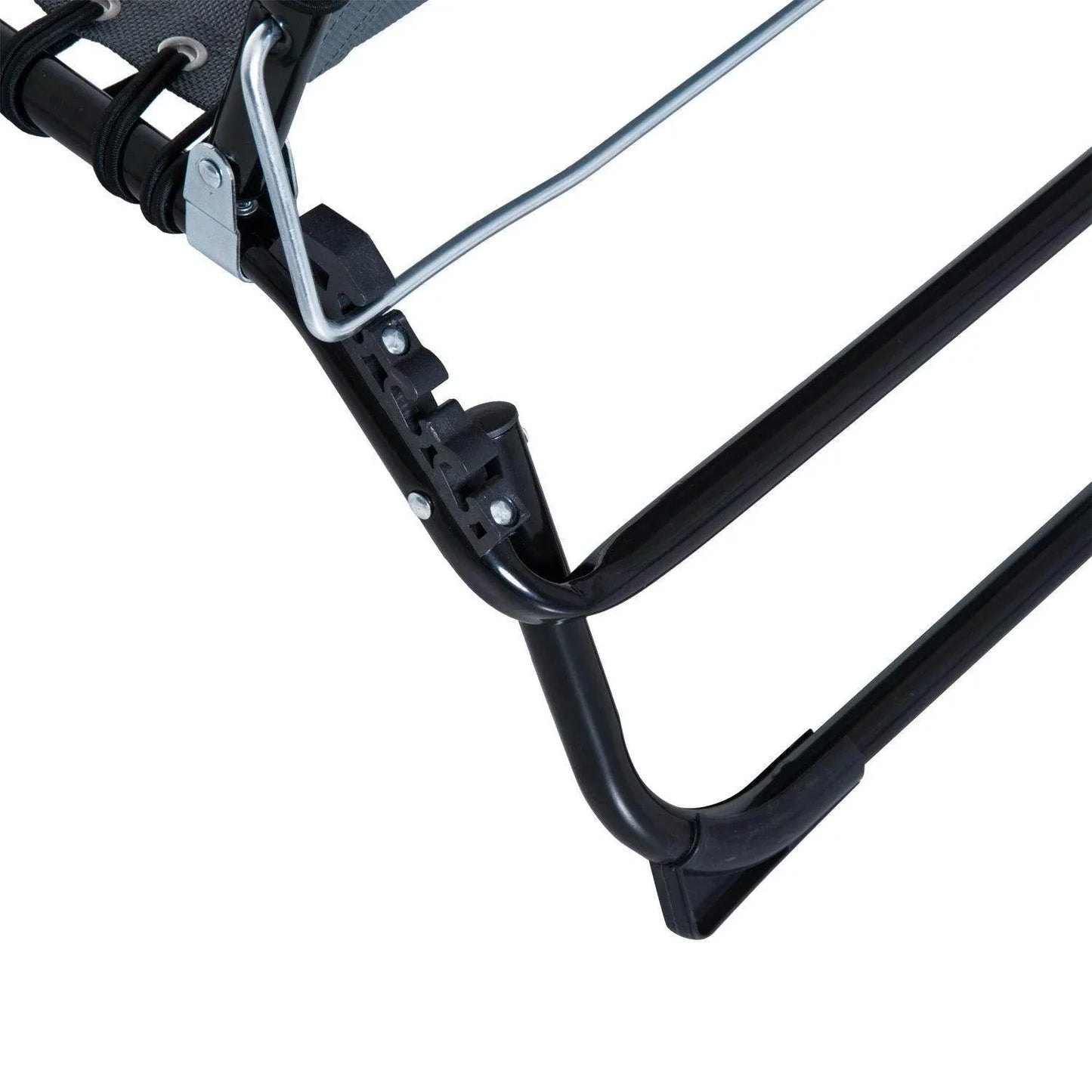 Outsunny Folding Sun Lounger - Grey - ALL4U RETAILER LTD