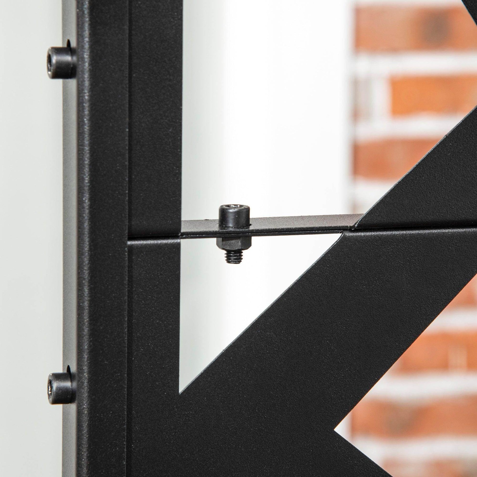 Outsunny Freestanding Garden Partition Screen Metal Decorative Outdoor Divider with Expansion Screws for Garden Patio Deck - ALL4U RETAILER LTD