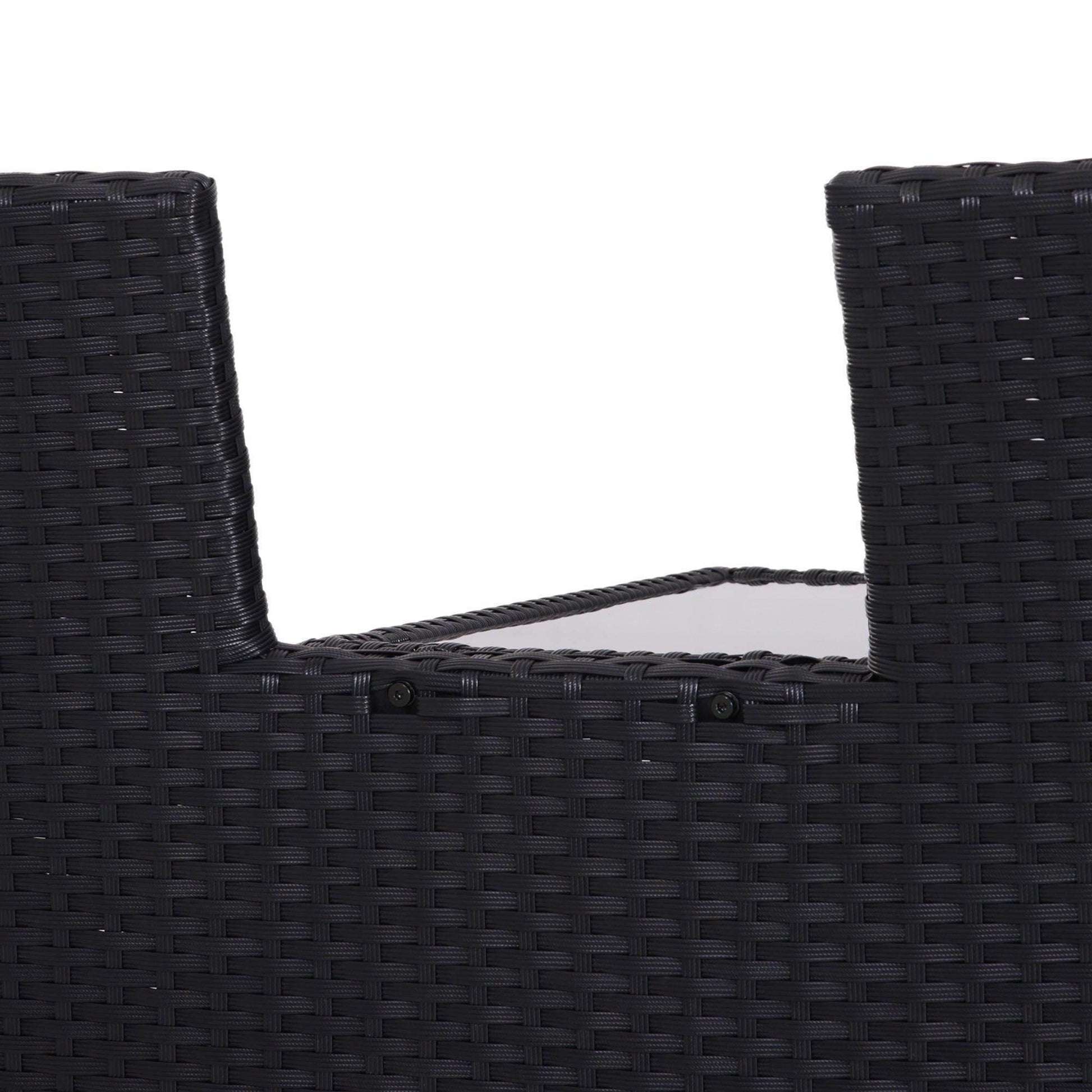 Outsunny Garden Rattan Love Seat with Cushions - ALL4U RETAILER LTD