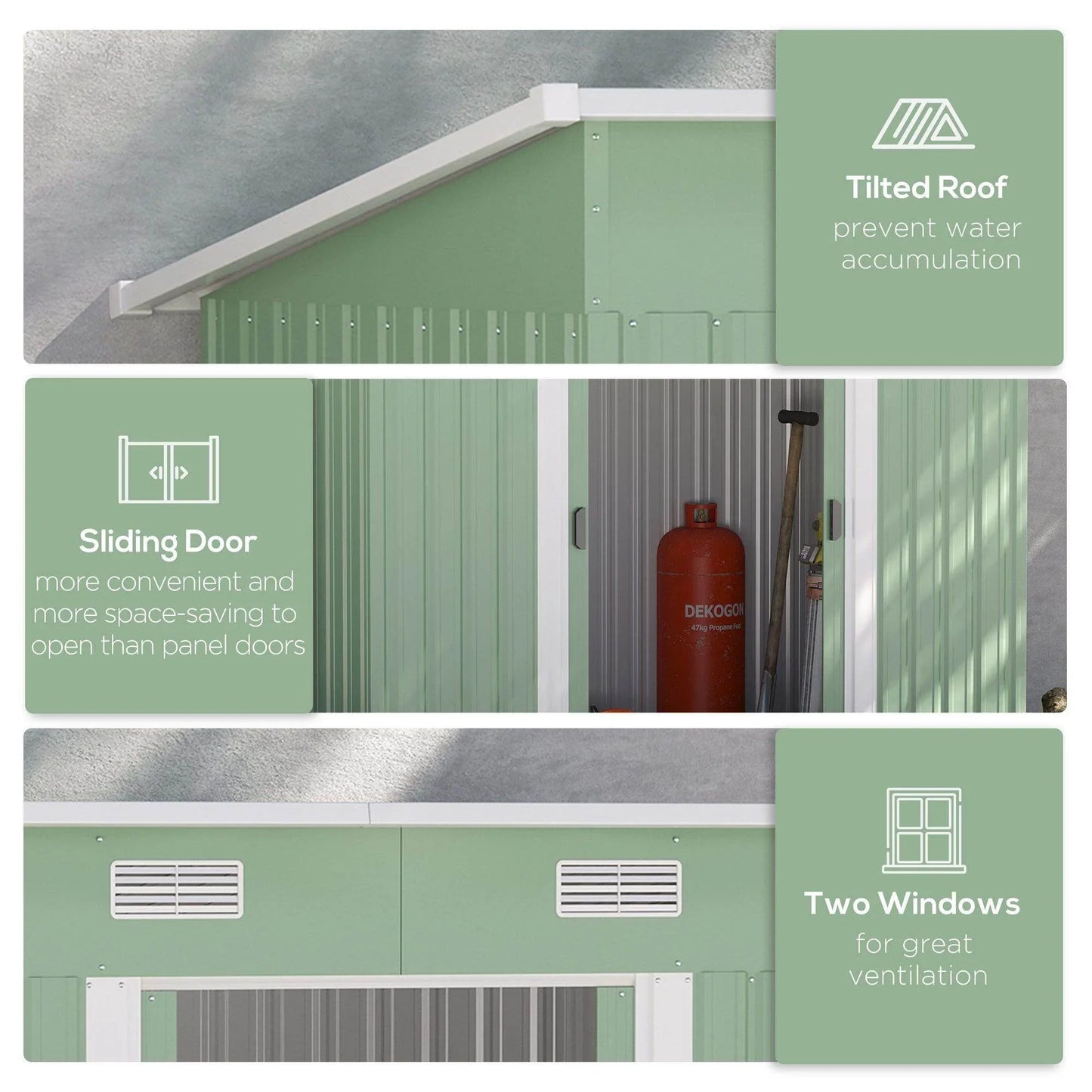 Outsunny Garden Shed - Compact Outdoor Storage - ALL4U RETAILER LTD