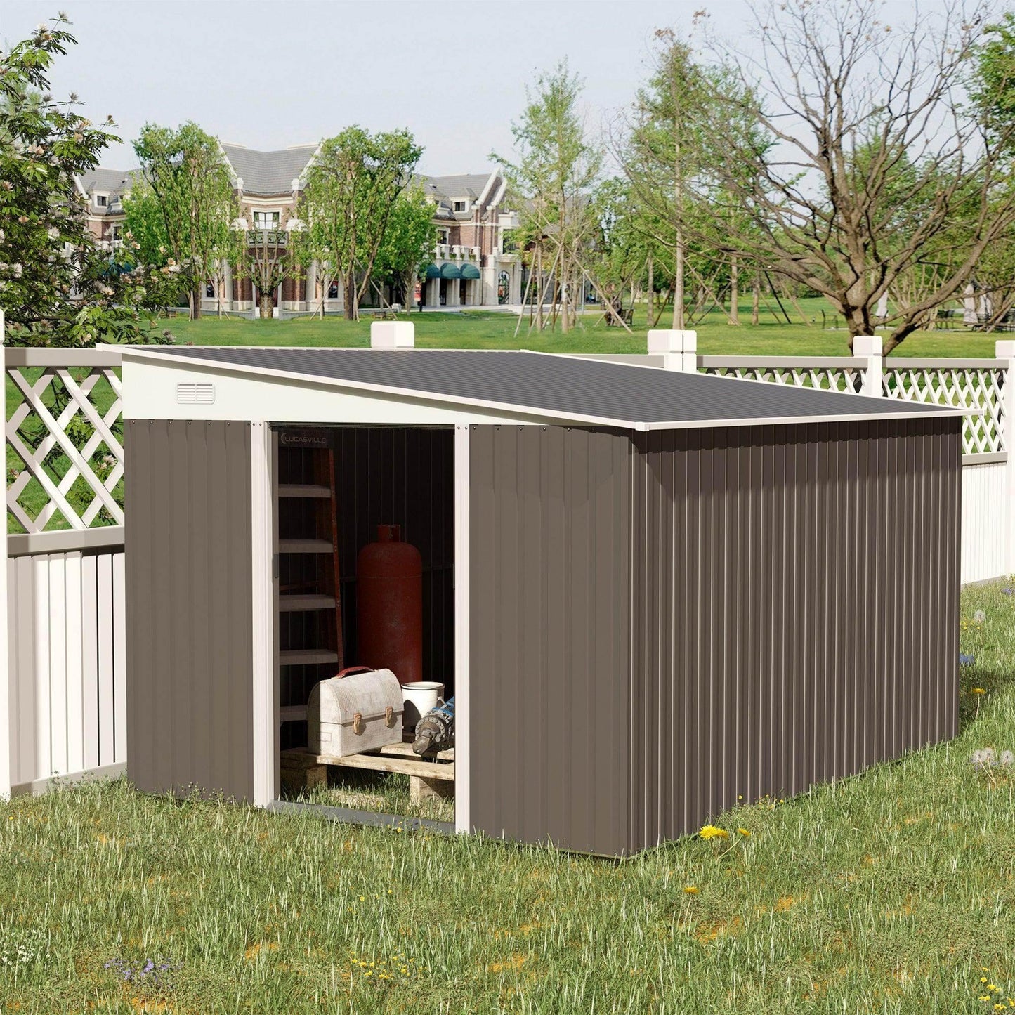 Outsunny Garden Shed - Spacious Metal Tool House - ALL4U RETAILER LTD