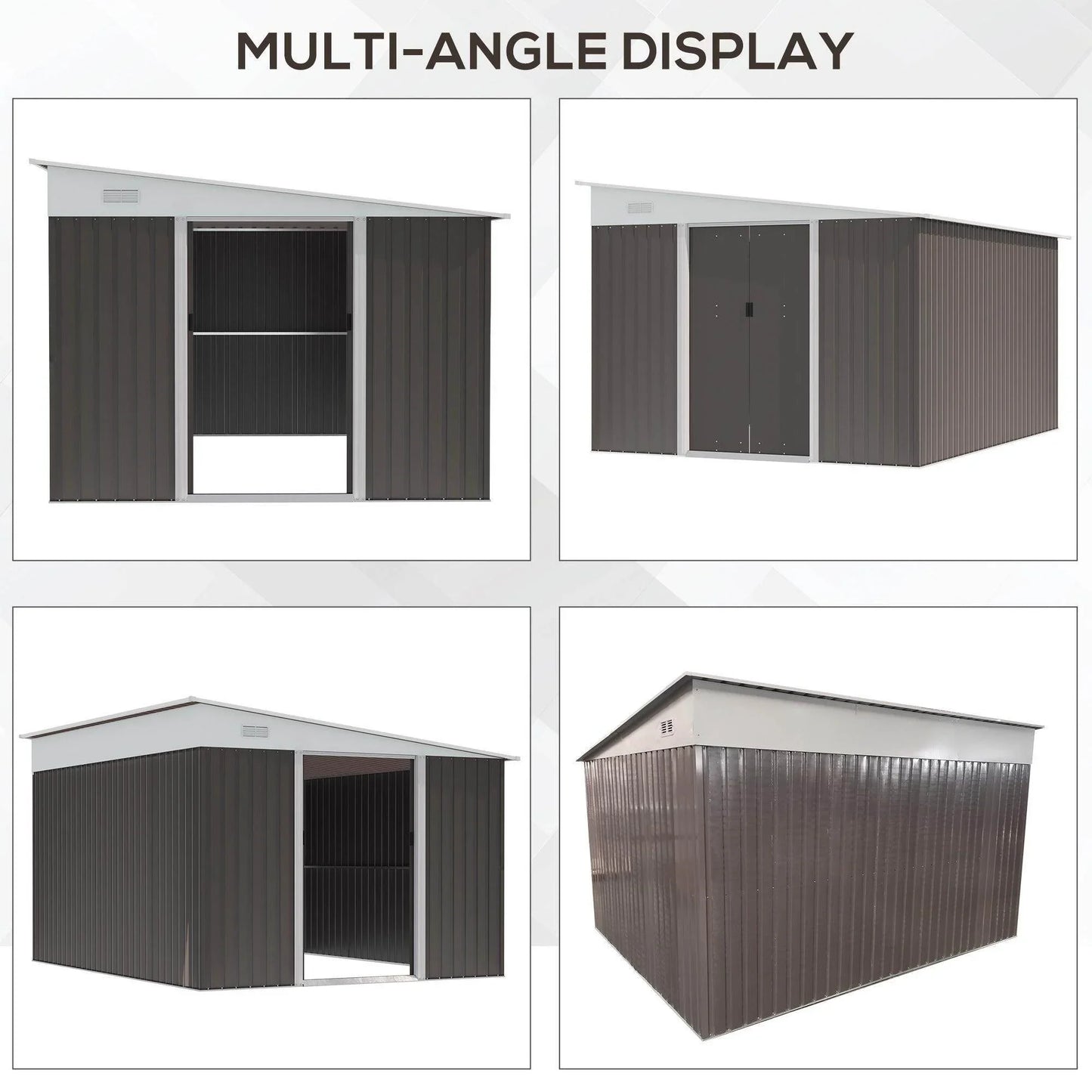 Outsunny Garden Shed - Spacious Metal Tool House - ALL4U RETAILER LTD