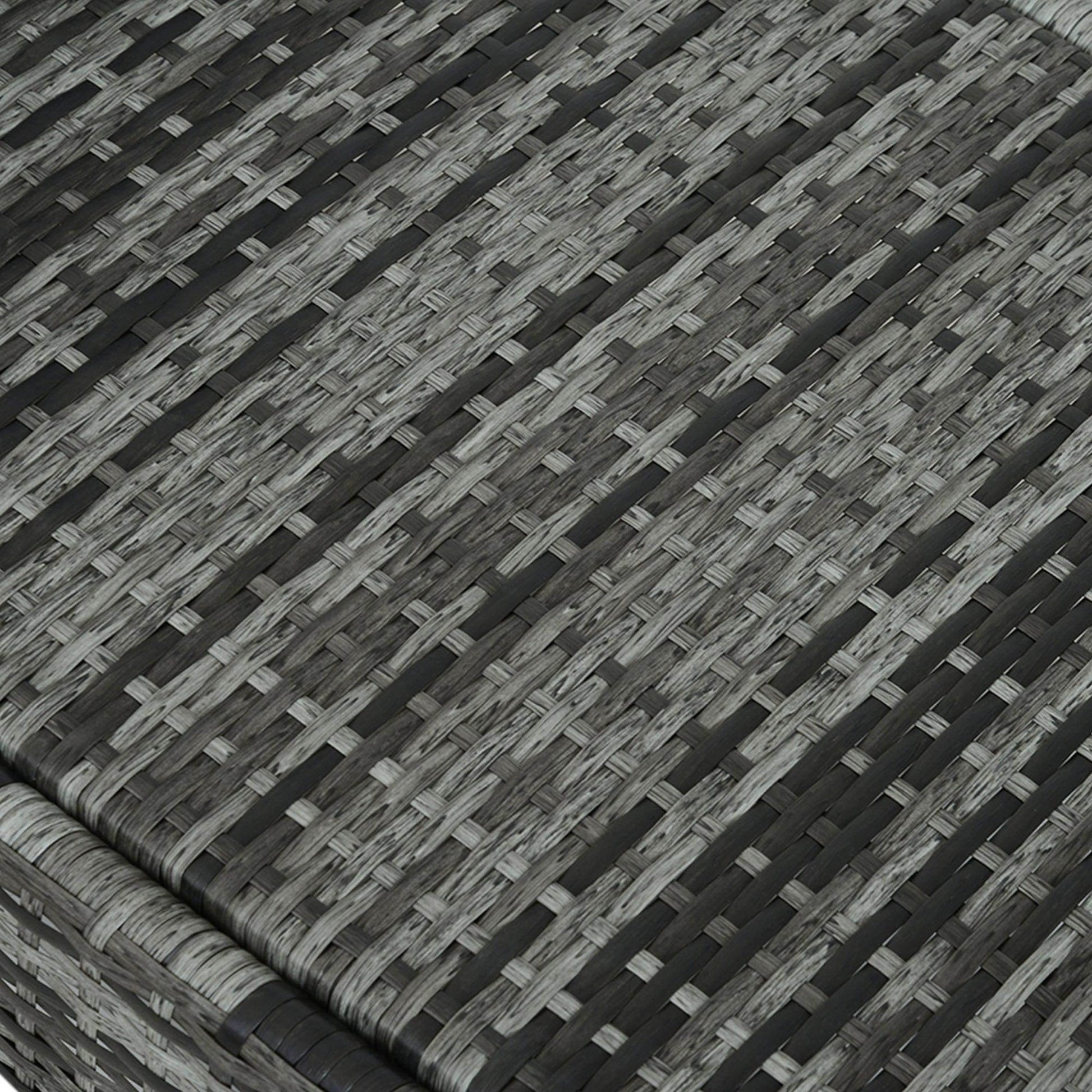 Outsunny Garden Sun Lounger Recliner Bed - Grey - ALL4U RETAILER LTD