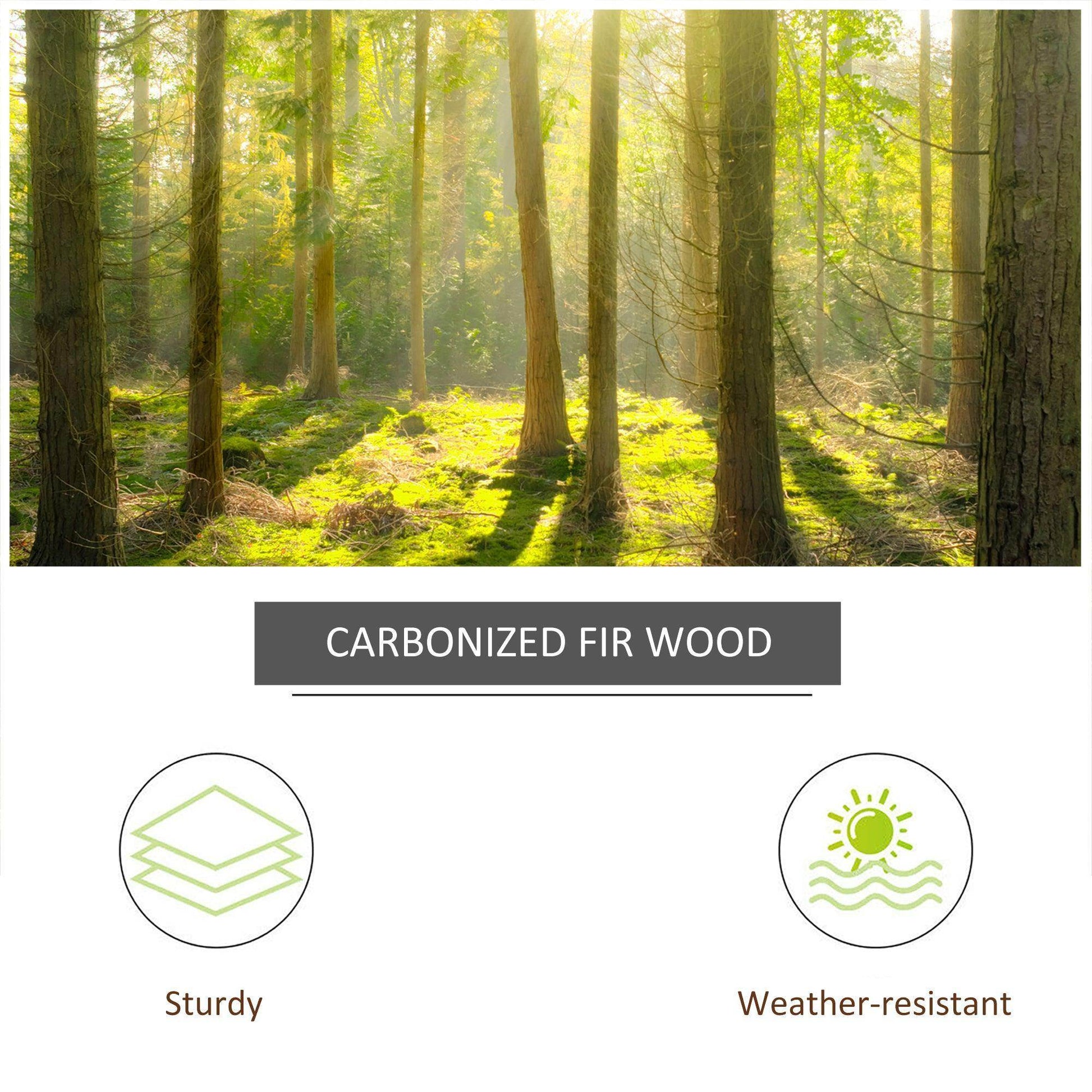 Outsunny Garden Wishing Well Waterfall - Rustic Fir Wood - ALL4U RETAILER LTD