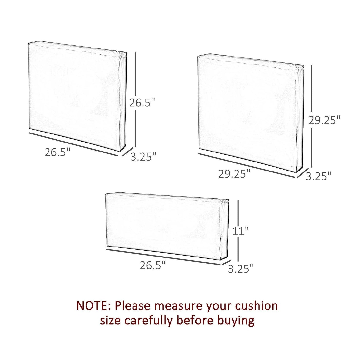 Outsunny Grey Patio Furniture Cover Only - ALL4U RETAILER LTD