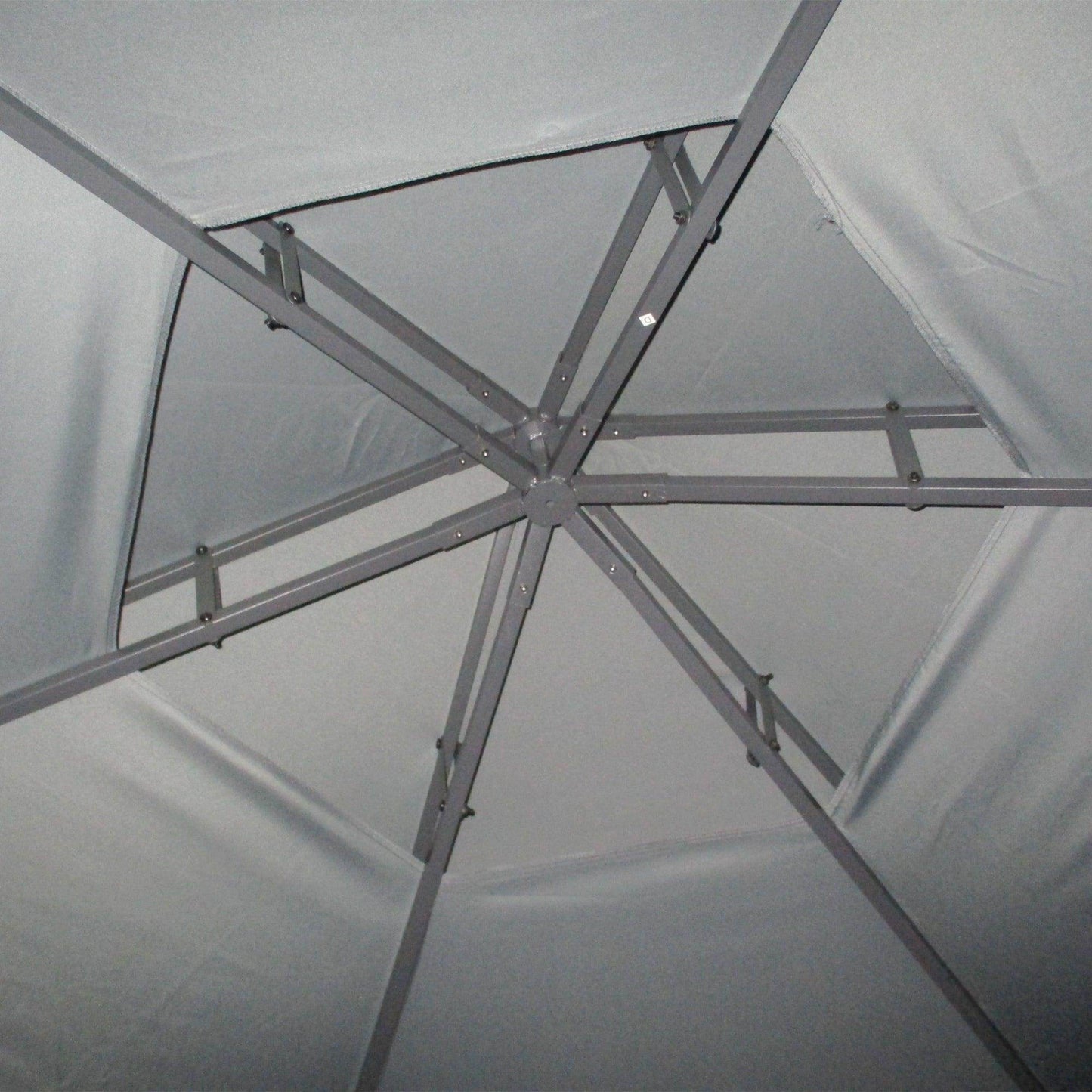 Outsunny Hexagon Gazebo Canopy Tent - Grey - ALL4U RETAILER LTD