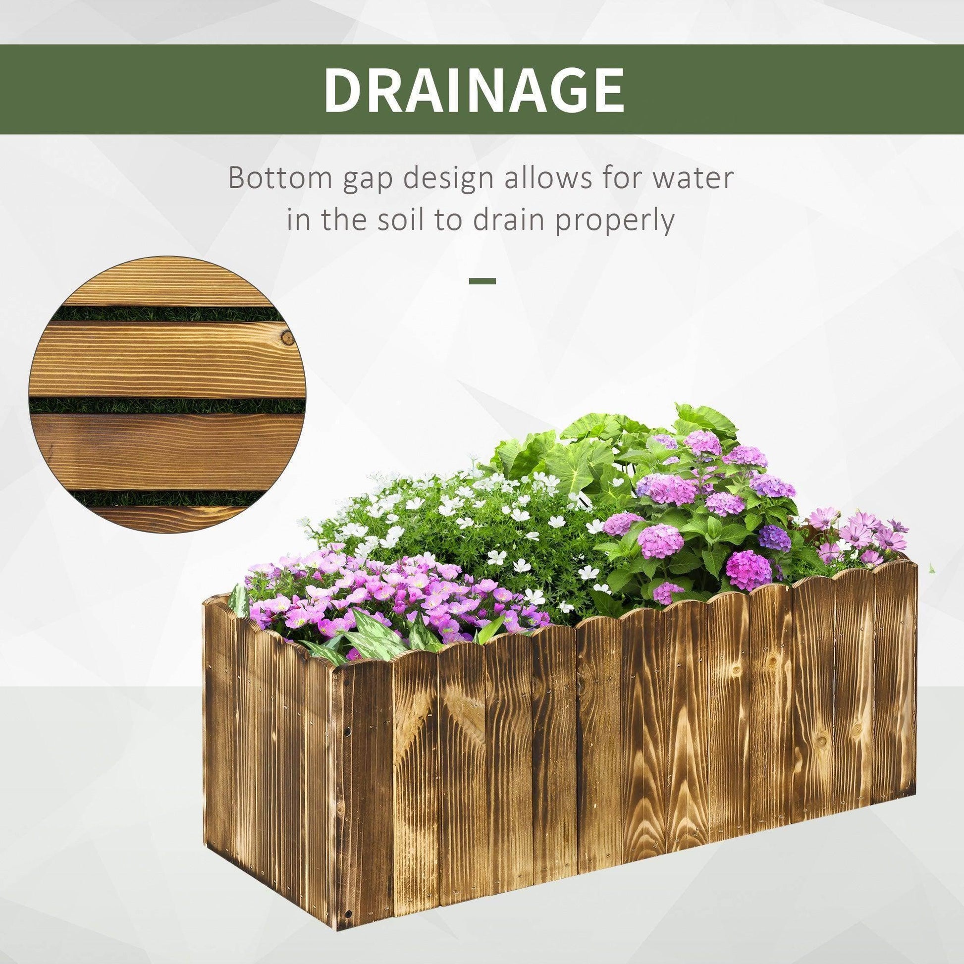 Outsunny Large Garden Planter Box - 80L - ALL4U RETAILER LTD