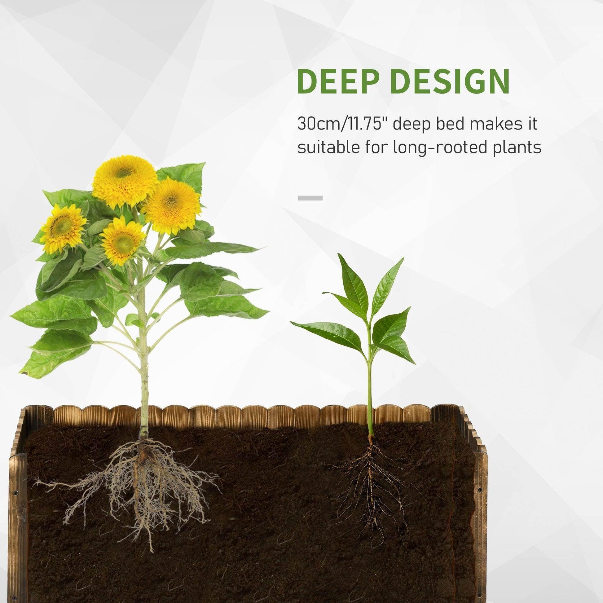 Outsunny Large Garden Planter Box - 80L - ALL4U RETAILER LTD