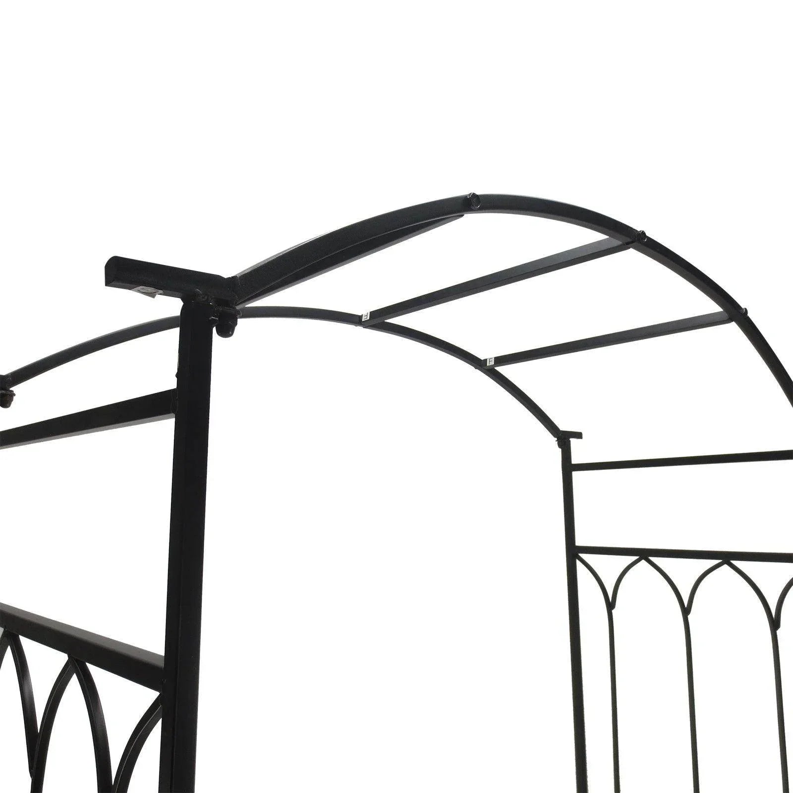 Outsunny Metal Arch Bench - Elegant Patio Seating - ALL4U RETAILER LTD