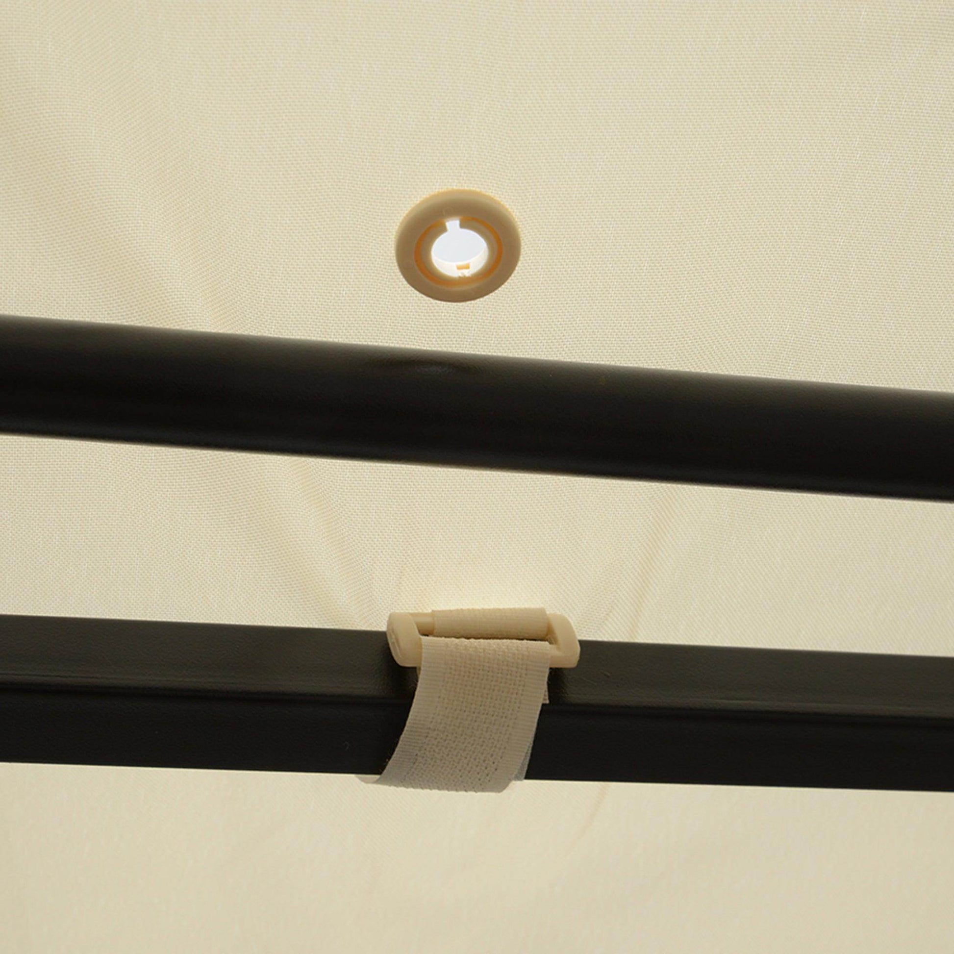 Outsunny Metal Pergola with Wall Mount - Cream White - ALL4U RETAILER LTD