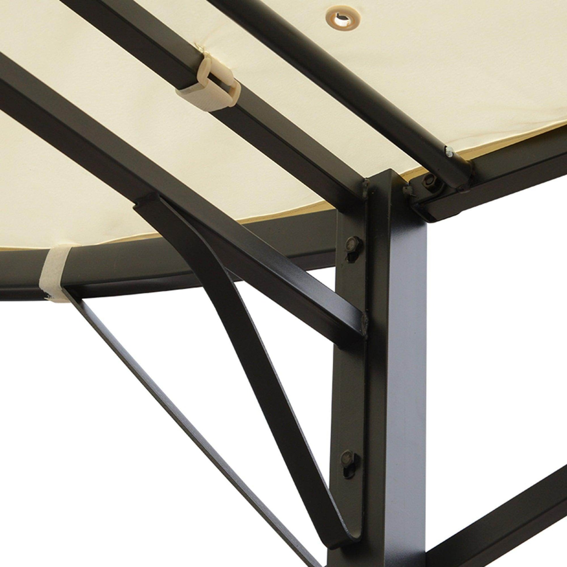 Outsunny Metal Pergola with Wall Mount - Cream White - ALL4U RETAILER LTD