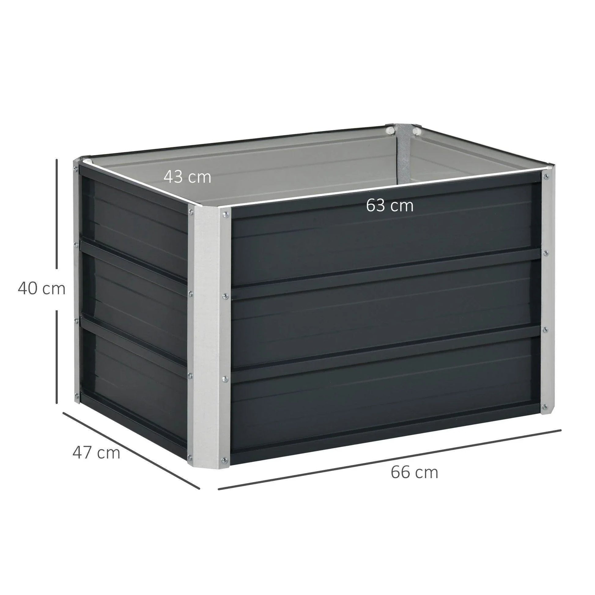 Outsunny Metal Planter Box - Ideal for Backyard - ALL4U RETAILER LTD