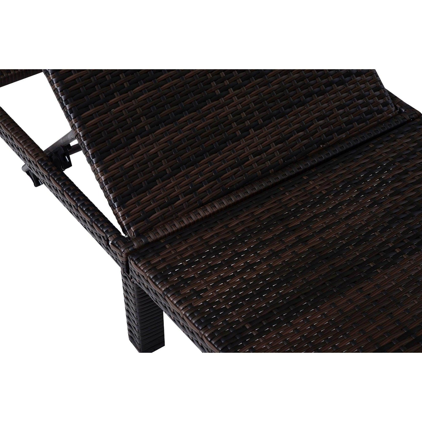 Outsunny Mixed Brown PE Rattan Sun Lounger - ALL4U RETAILER LTD