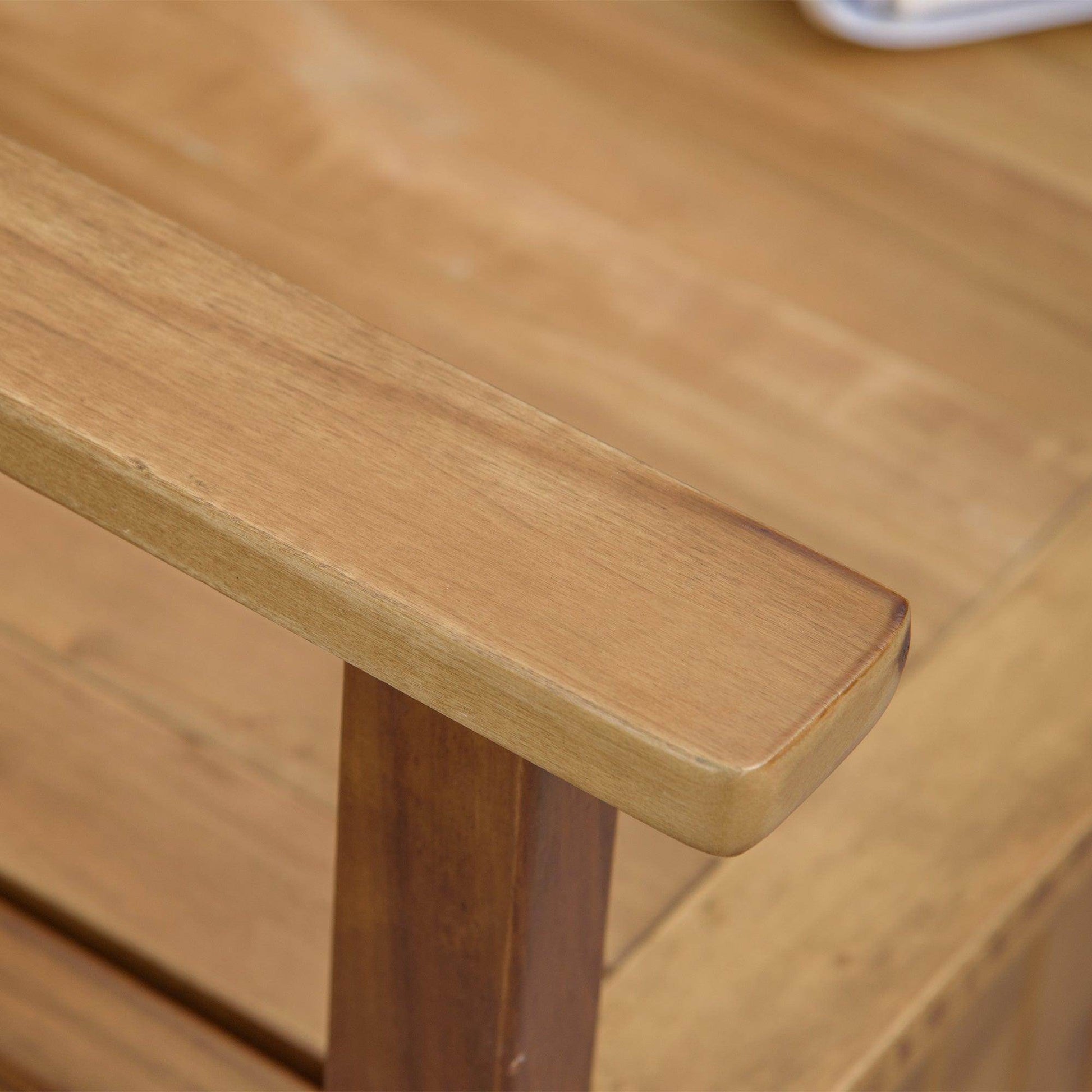 Outsunny Natural Wood Outdoor Storage Bench - Seating Furniture - ALL4U RETAILER LTD