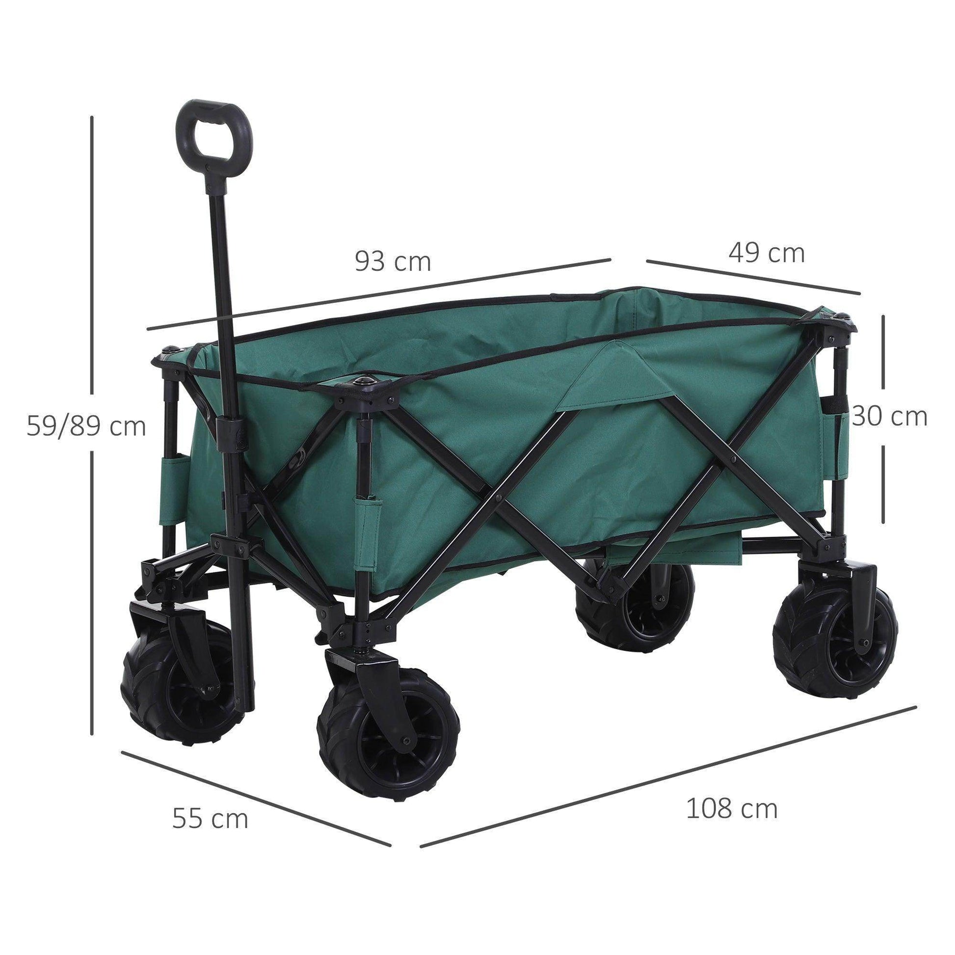 Outsunny Outdoor Cargo Wagon Trailer - Easy Transport - ALL4U RETAILER LTD