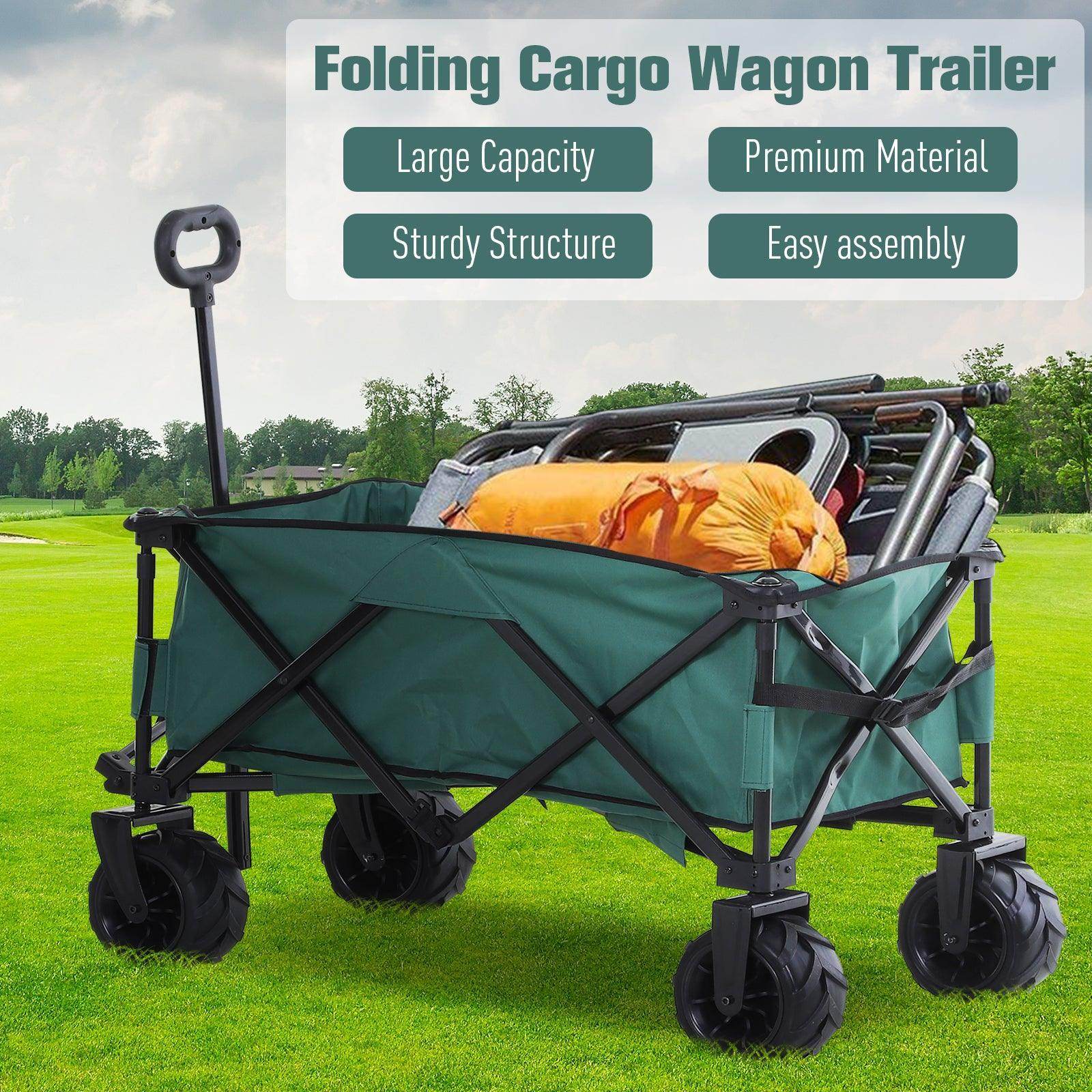 Outsunny Outdoor Cargo Wagon Trailer - Easy Transport - ALL4U RETAILER LTD