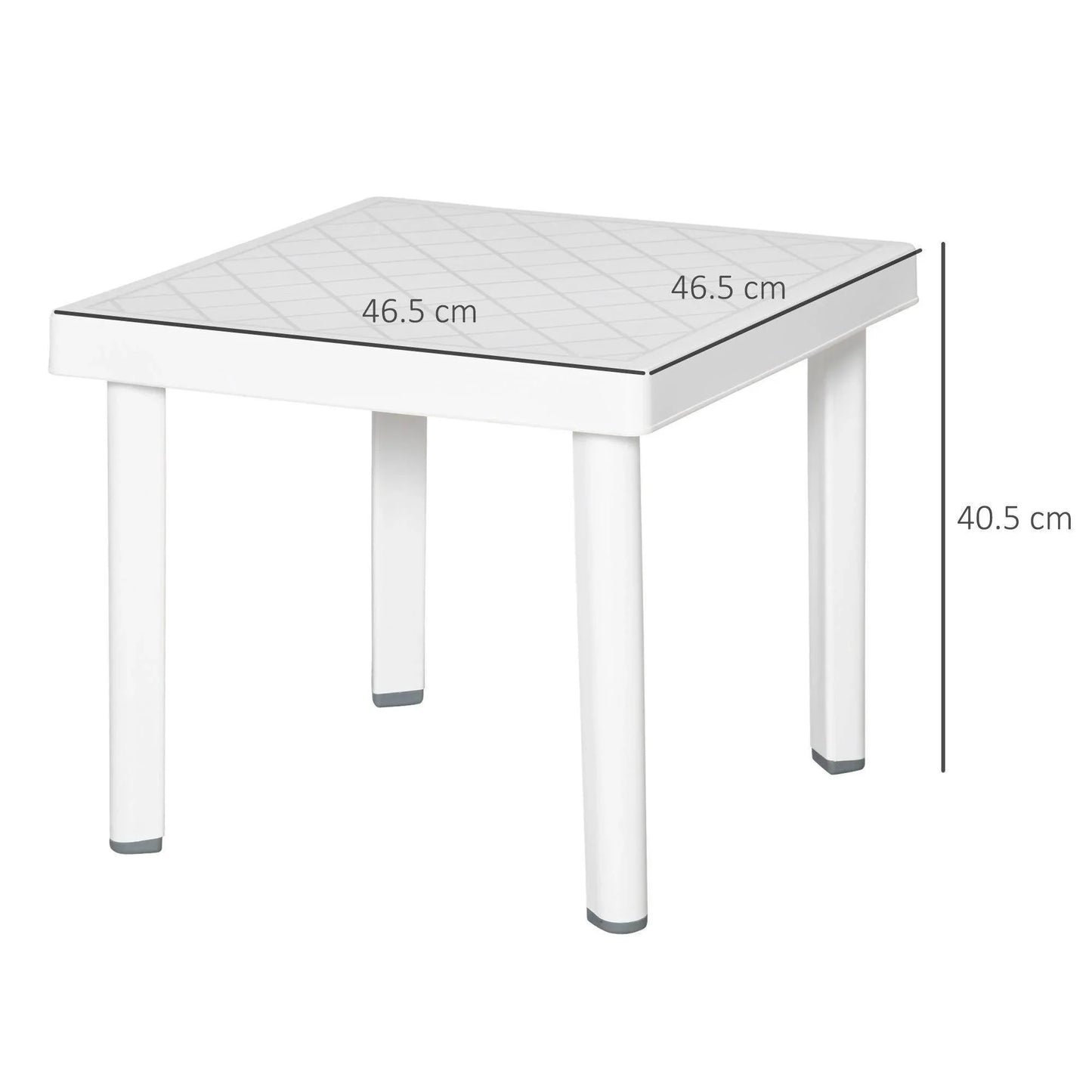 Outsunny Outdoor Coffee Table - White - ALL4U RETAILER LTD