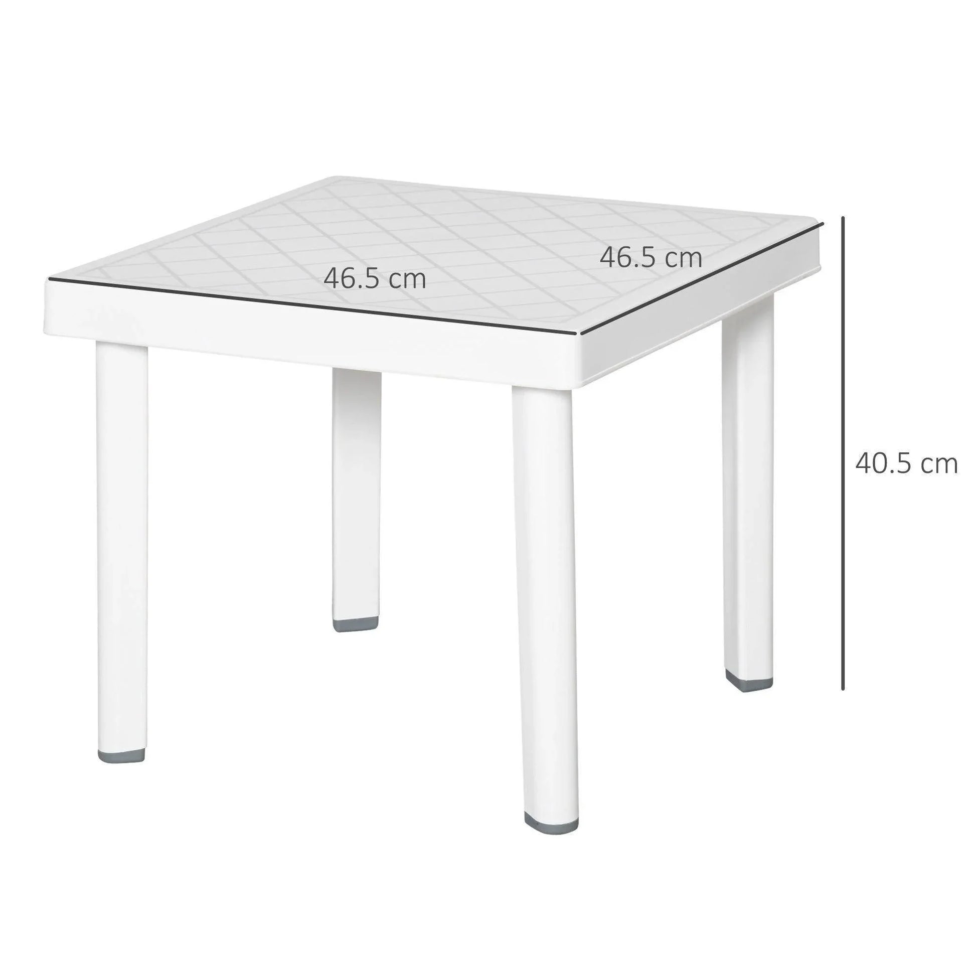 Outsunny Outdoor Coffee Table - White - ALL4U RETAILER LTD
