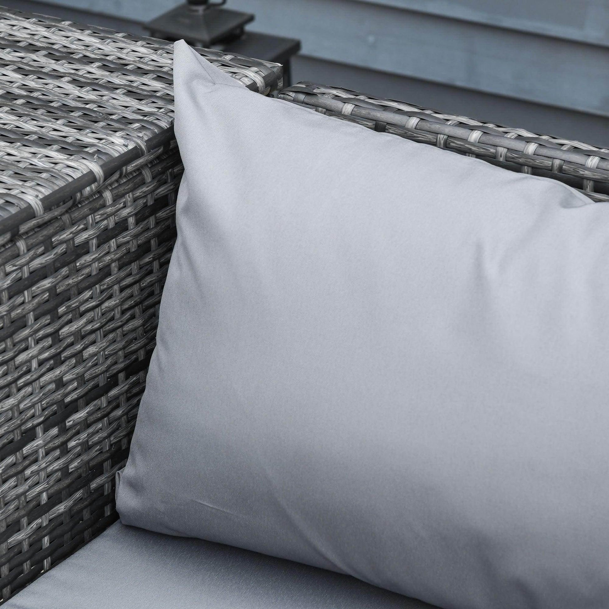 Outsunny Outdoor Corner Sofa and Table Set - Mixed Grey - ALL4U RETAILER LTD