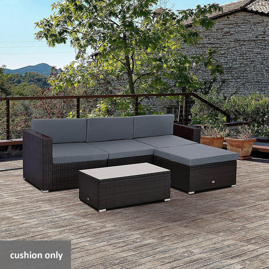 Outsunny Outdoor Cushion Pad Set for Rattan Furniture - ALL4U RETAILER LTD