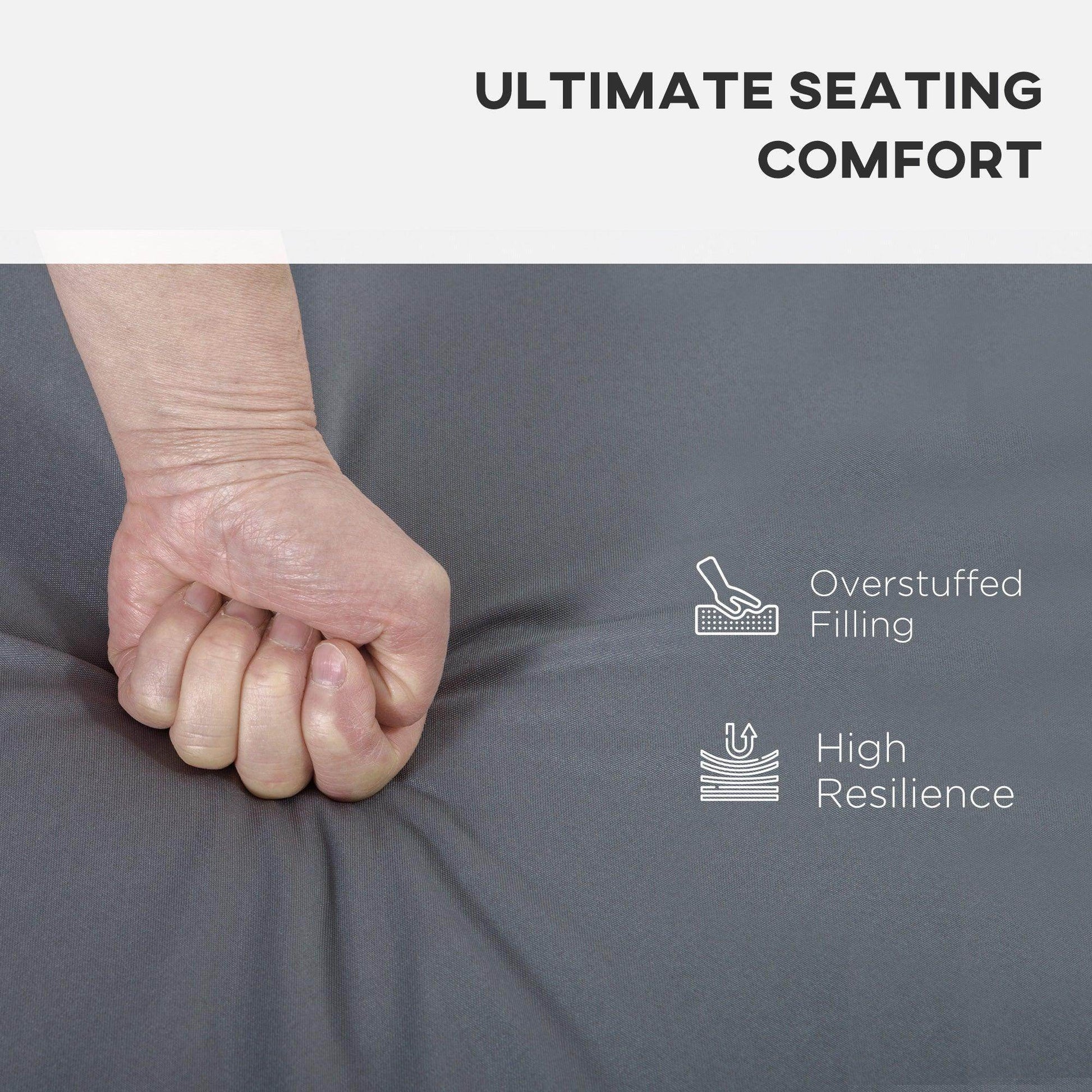 Outsunny Outdoor Cushion Pad Set for Rattan Furniture - ALL4U RETAILER LTD