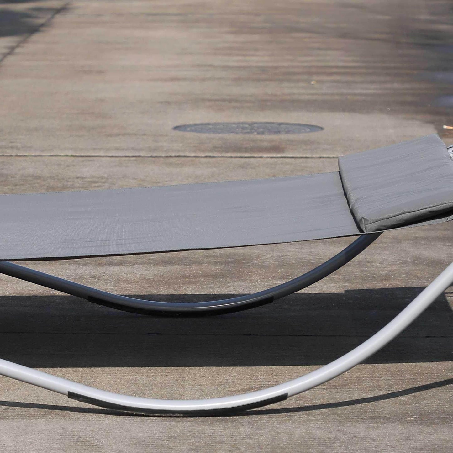 Outsunny Outdoor Double Rocking Bed Hammock in Grey - ALL4U RETAILER LTD