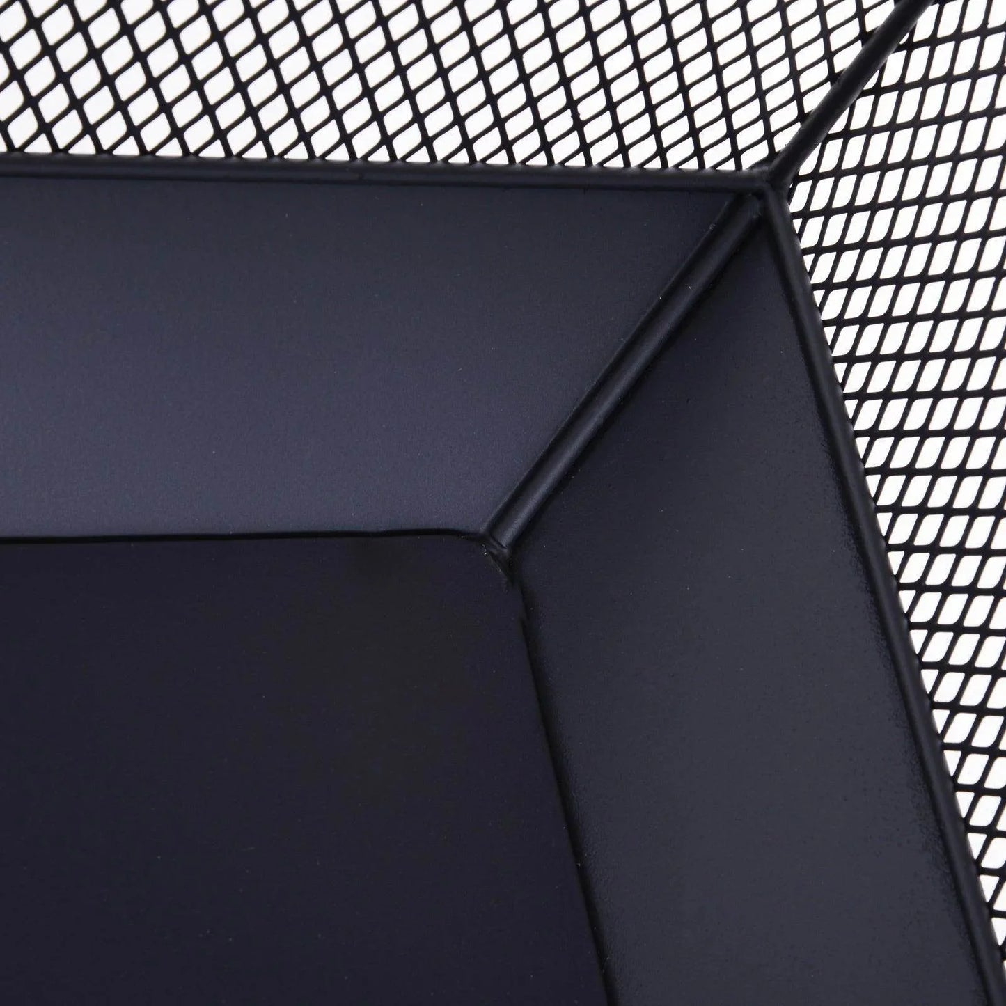 Outsunny Outdoor Fire Pit with Lid and Poker - 44 x 44 x 40cm - ALL4U RETAILER LTD